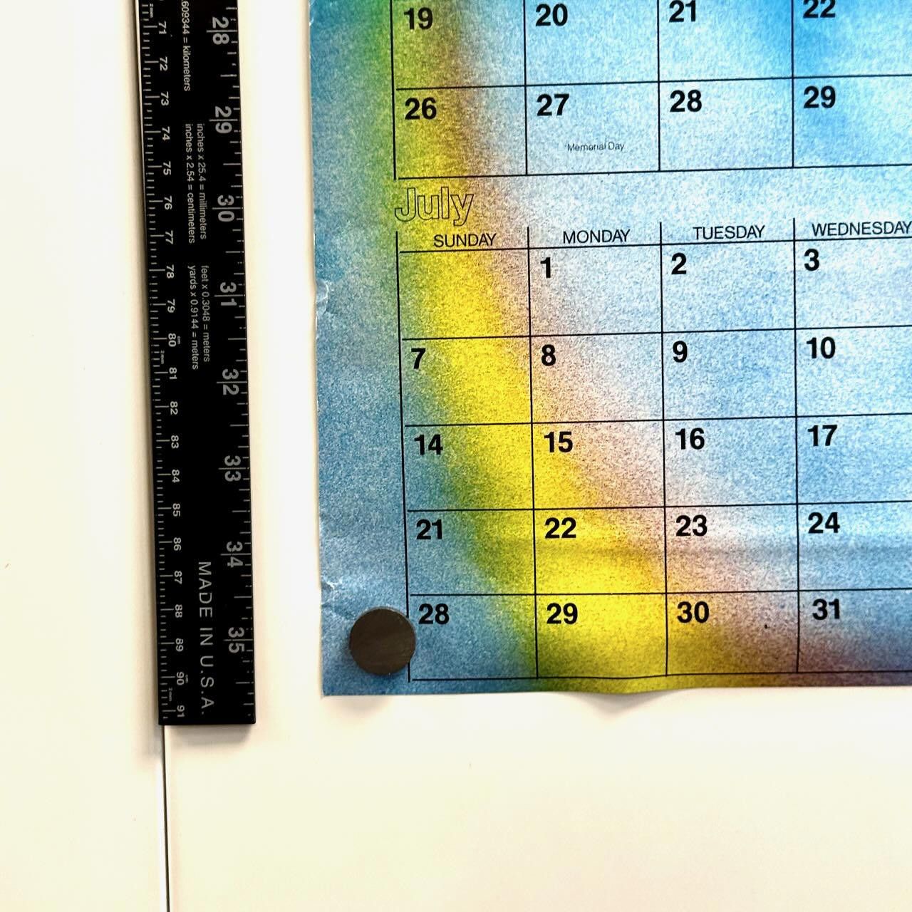 Designer Vintage 1984-1985 Rainbow Unicorn Calendar For the Win Size ONE SIZE - 4 Thumbnail
