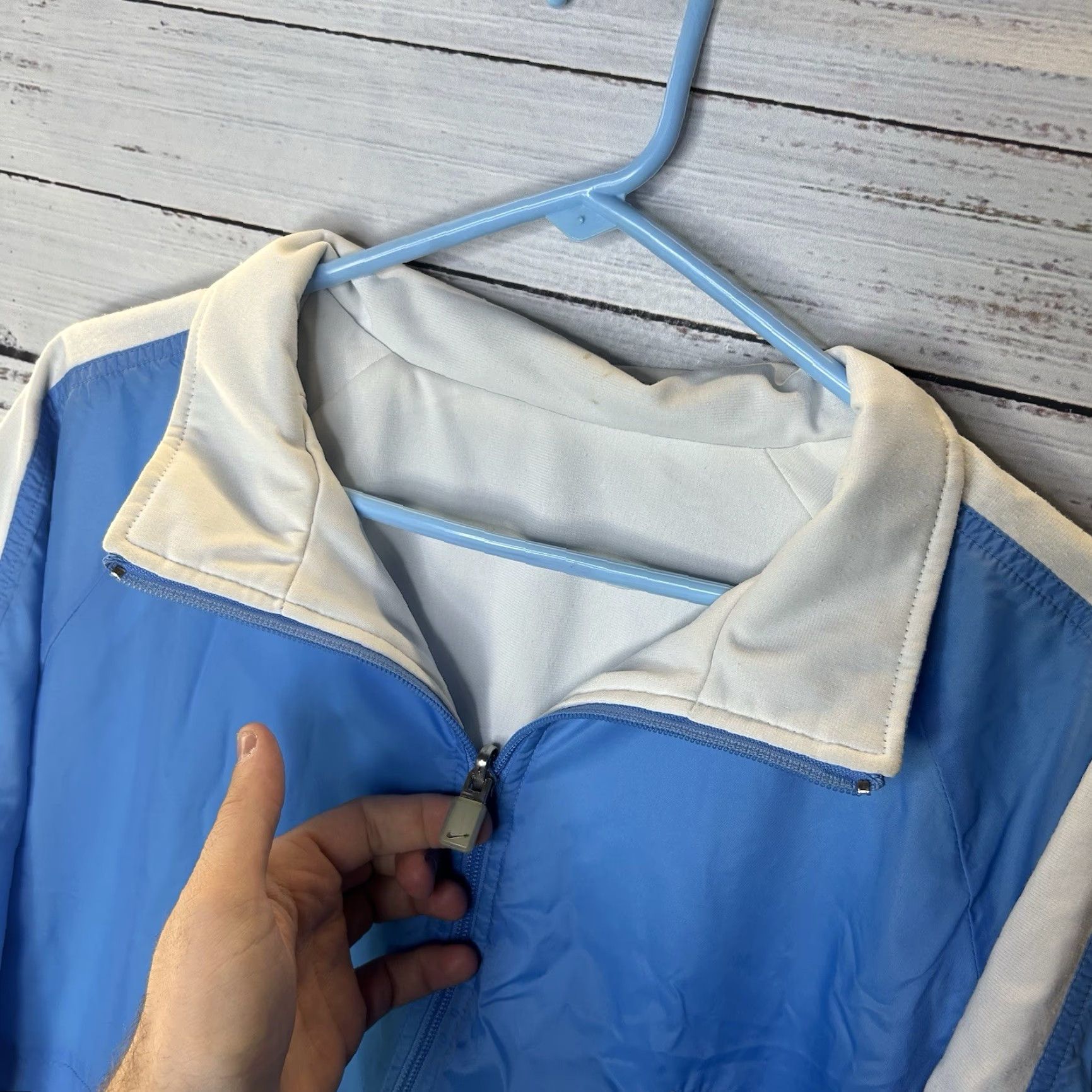 Nike VINTAGE Nike Reversible Jacket Track Coaches Carolina Blue White Oversized Large Size US L / EU 52-54 / 3 - 5 Thumbnail