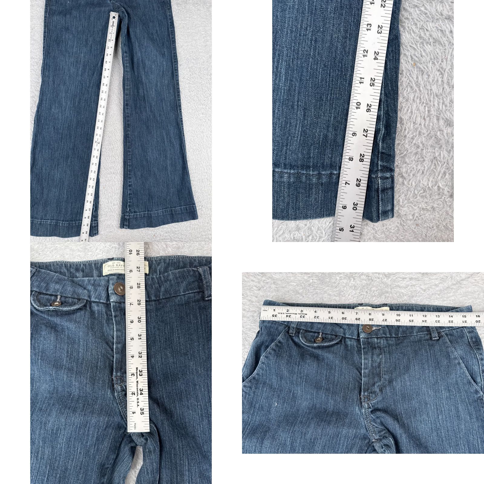 Old Navy Old Navy Jeans Womens 8 Blue Denim Flare Mid Rise Cotton Blend 31x31 Jeans Womens Regular 31 Blue 90s American Designer Mens Girls Size 30" / US 8 / IT 44 - 8 Thumbnail