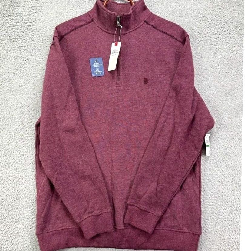 Izod IZOD Saltwater Sweater Men Large Burgundy Relaxed Fleece Pullover Sweatshirt NEW Size US L / EU 52-54 / 3 - 3 Thumbnail