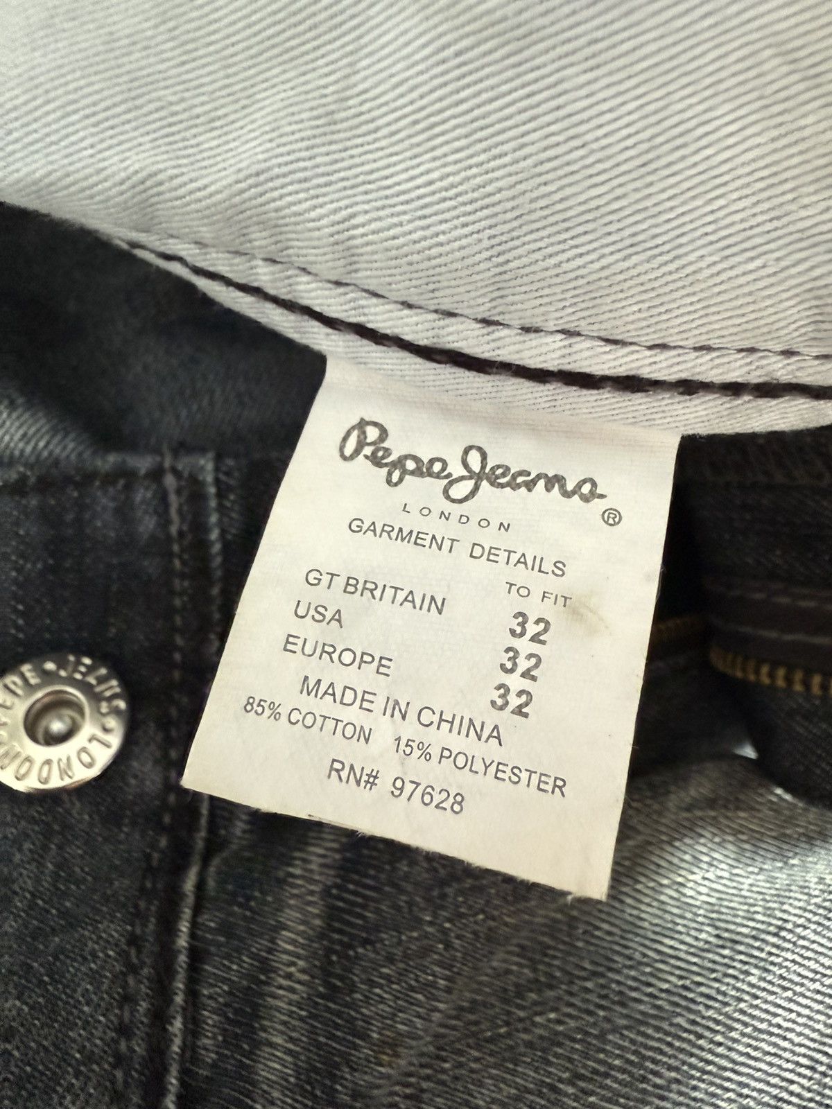 Affliction ✝️ Vintage Pepe Jeans Gothic Studded Cross Denim CH Style Size US 32 / EU 48 - 16 Thumbnail