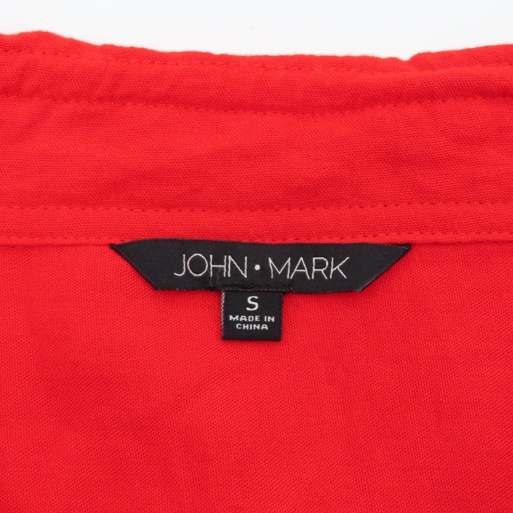 Vintage John Mark Women Shirt Blouse Collared Button Front Red Small Pocketed Lagenlook Size S / US 4 / IT 40 - 7 Thumbnail