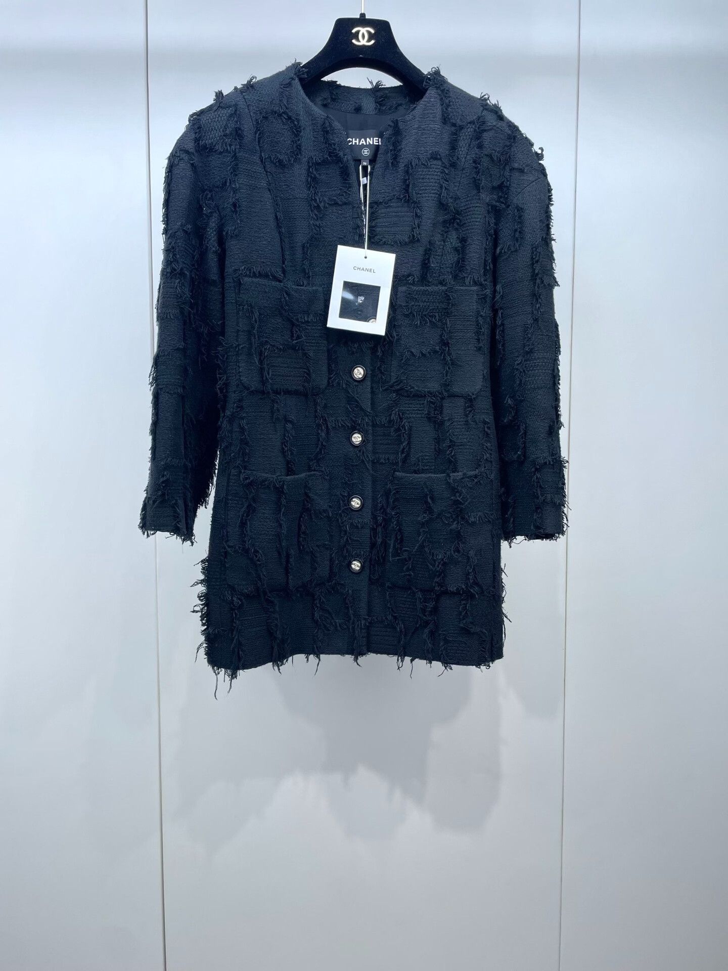 Chanel Chanel 21S Black Fringe Coat Size XS / US 0-2 / IT 36-38 - 1 Thumbnail