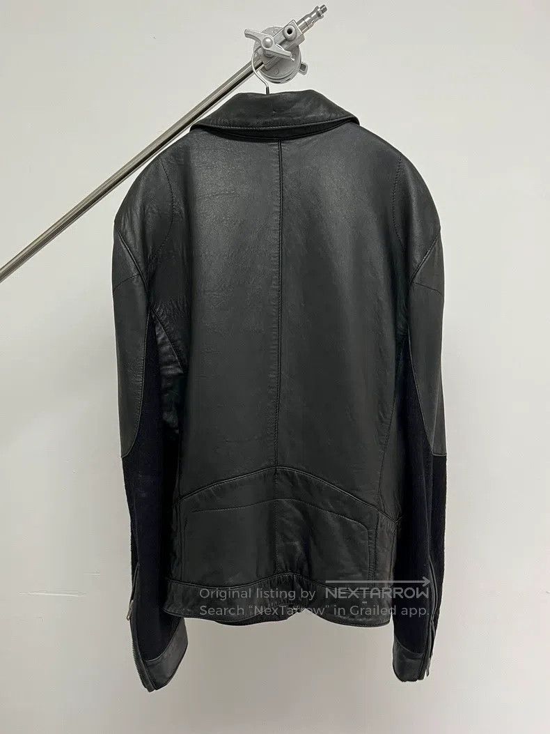 Armani Armani Calfskin and Wool Blended Leather Jacket Size US XL / EU 56 / 4 - 7 Thumbnail