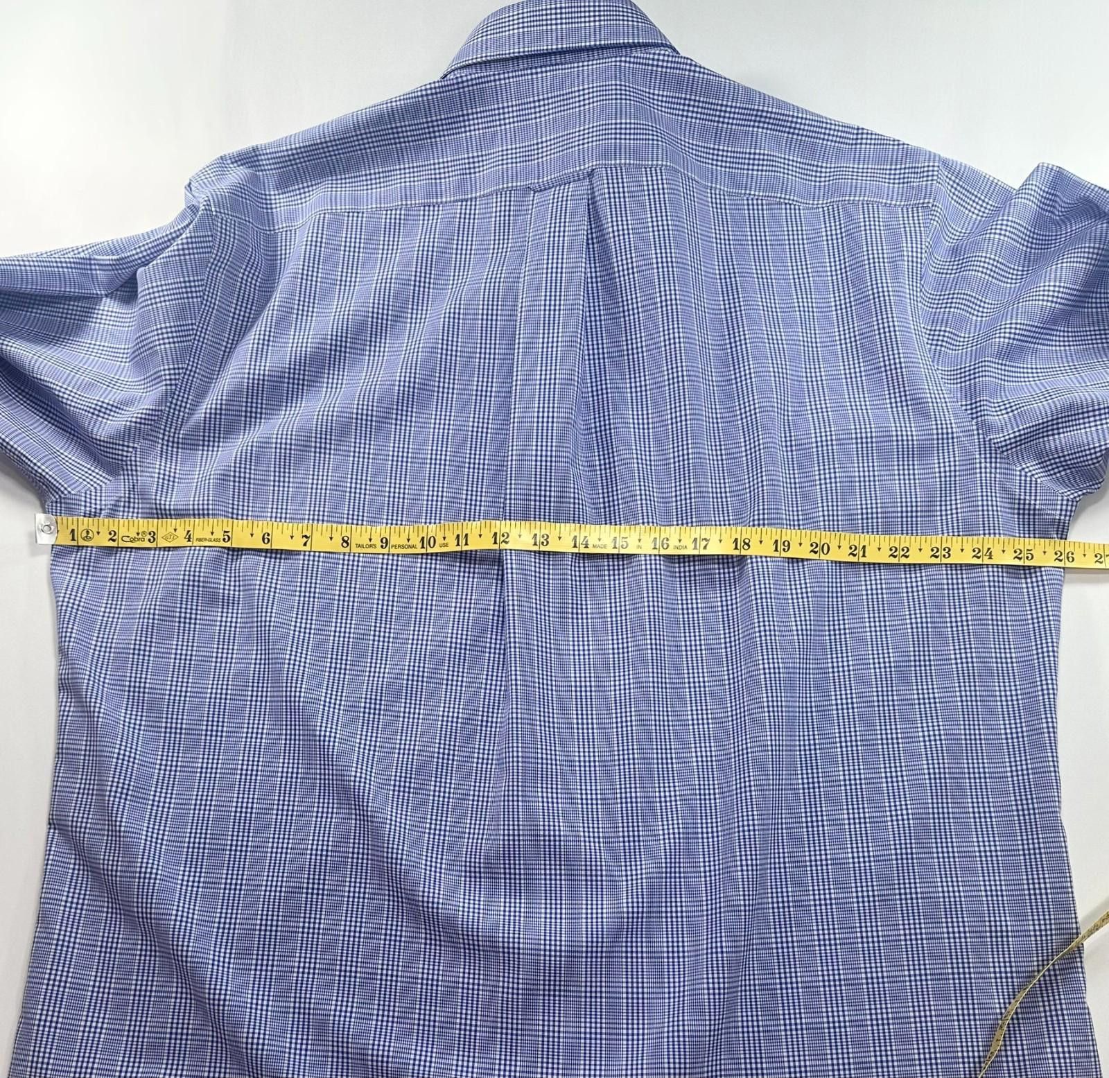 Kirkland Signature Kirkland Traditional Non-Iron Oxford Button Up Blue Mens XL Size 44R - 4 Thumbnail