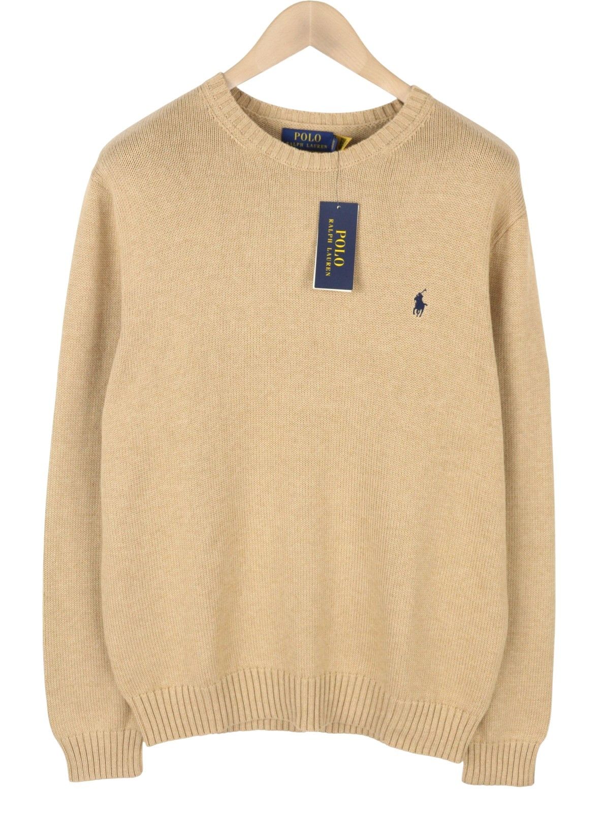 BROWN L Tight Knit Crew Neck Pullover 86935