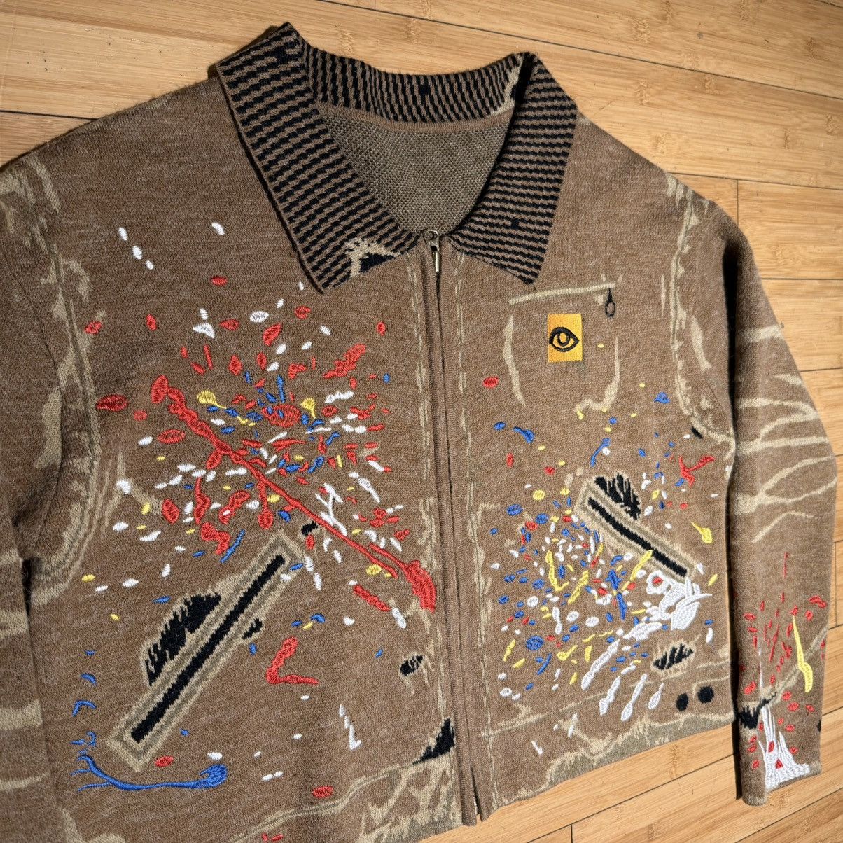 House of Errors Knitted Paint Splattered Jacket (1of1) Size US M / EU 48-50 / 2 - 3 Thumbnail