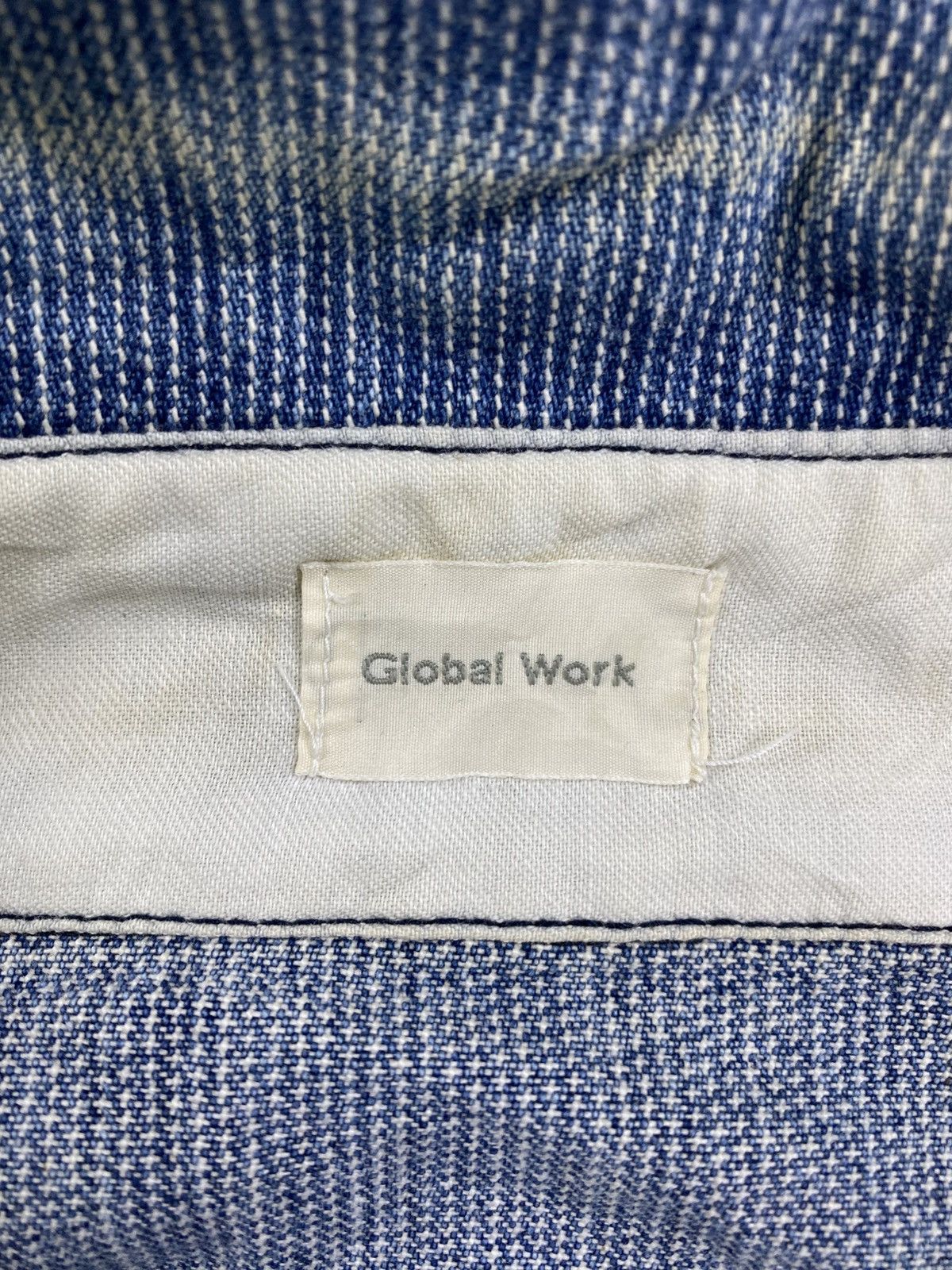 Global Work × Vintage Vintage Global Work Buttoned Workers Denim Blue Jacket Size US S / EU 44-46 / 1 - 8 Thumbnail