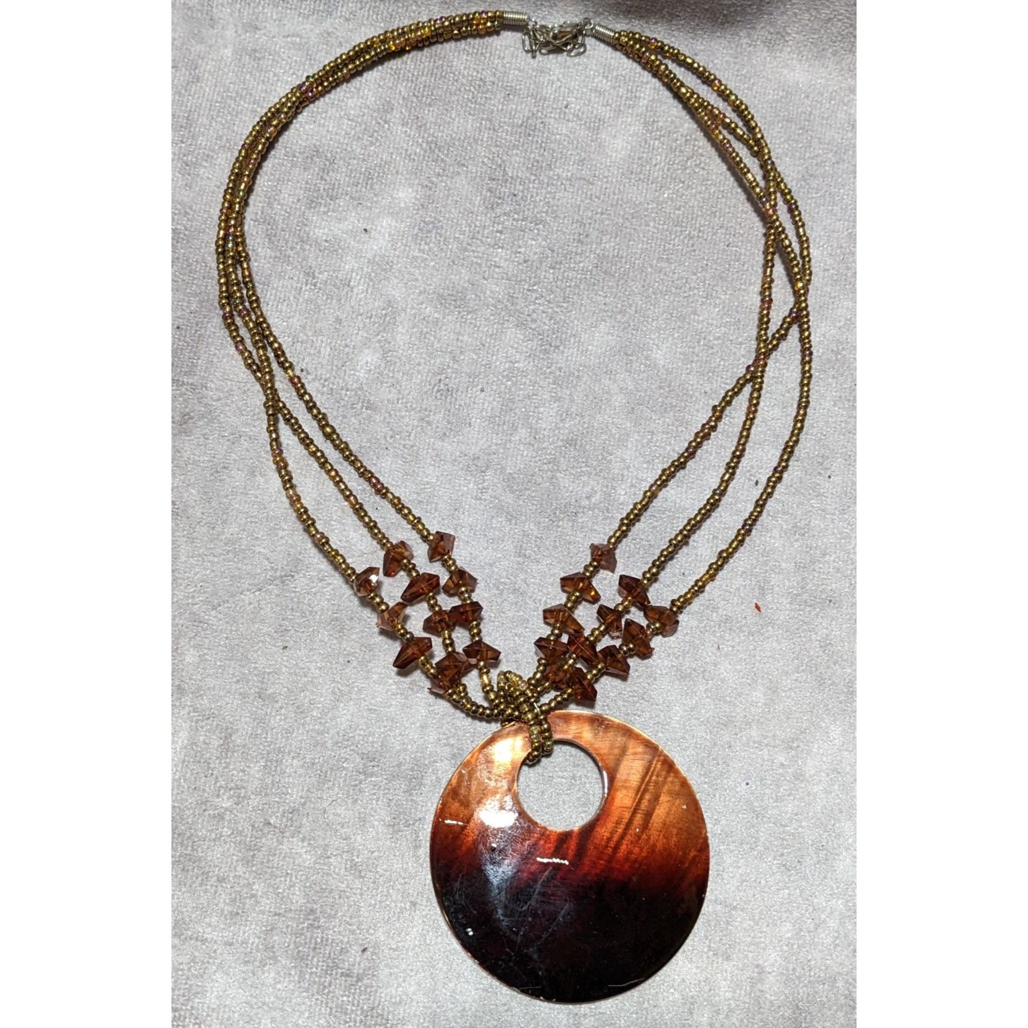 Other Mermaidcore Brown Beaded Shell Pendant Necklace Size ONE SIZE - 12 Thumbnail