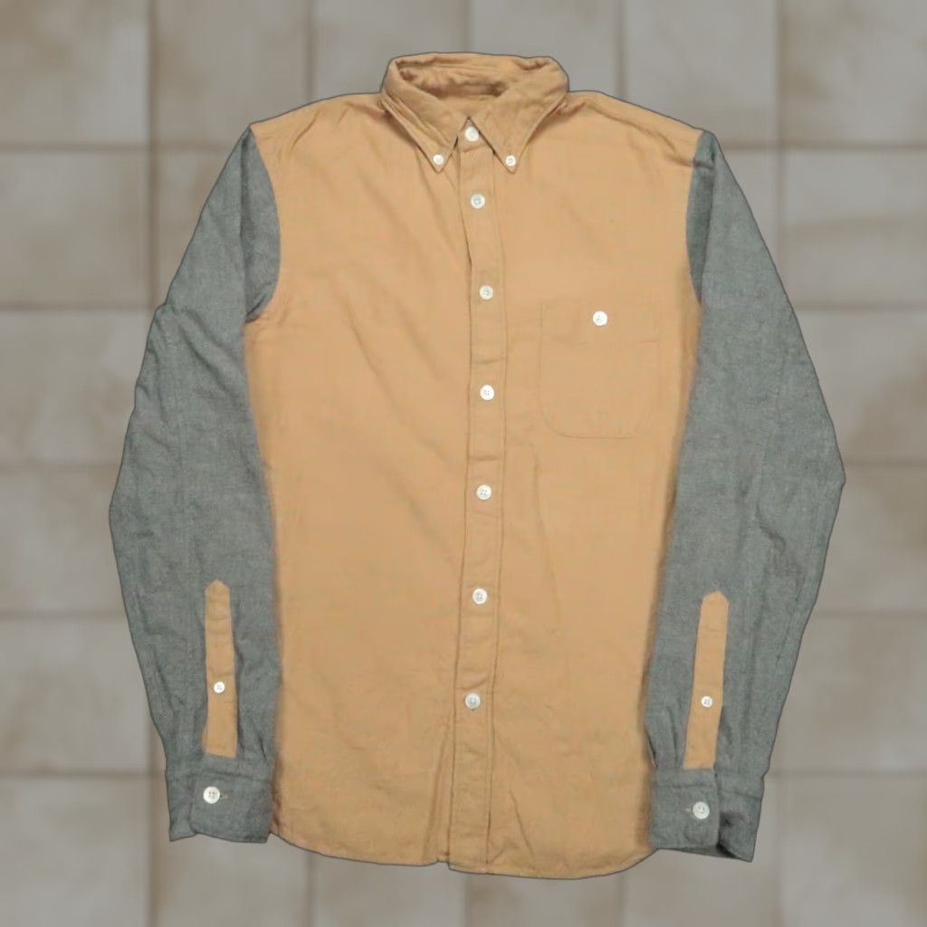 Todd Snyder VINTAGE Todd Snyder Shirt Mens XS Brown Gray Wool Block Button-Up Long Sleeve Collared Size US XS / EU 42 / 0 - 1 Thumbnail