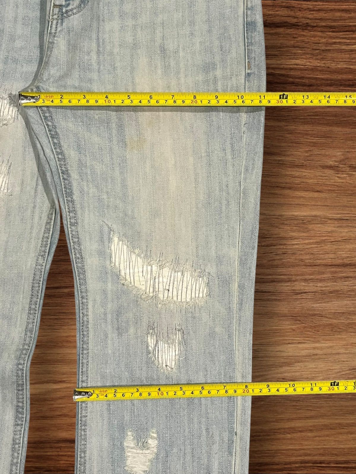 Japanese Brand Vintage Japanese Brand Distressed Sashiko Style Blue Jeans Size US 32 / EU 48 - 12 Thumbnail