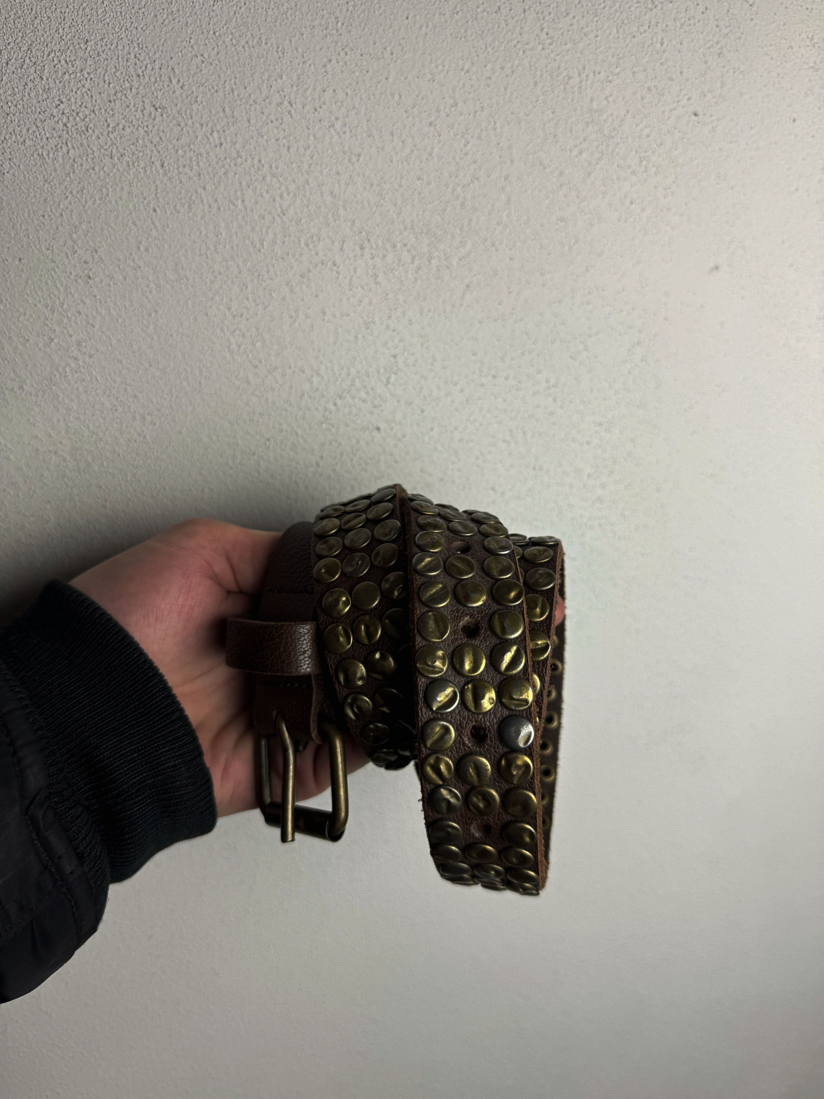 Hysteric Glamour Y2K Heavy Studded Leather Belt Punk Grunge Rockstar Size ONE SIZE - 4 Thumbnail