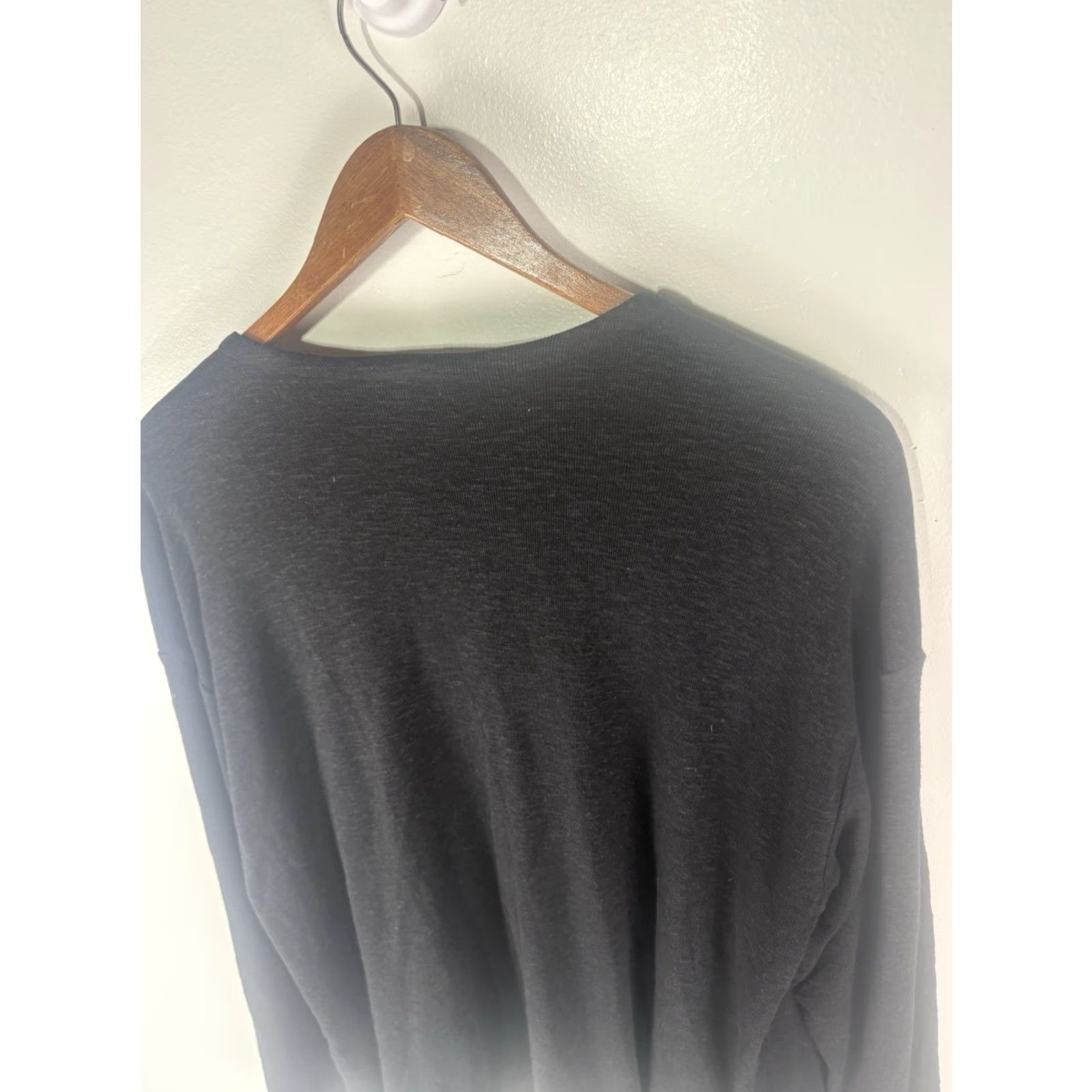 Vintage Pure Jill Black Knit Cardigan Womens Petite M Open Front Lightweight Size M / US 6-8 / IT 42-44 - 5 Thumbnail