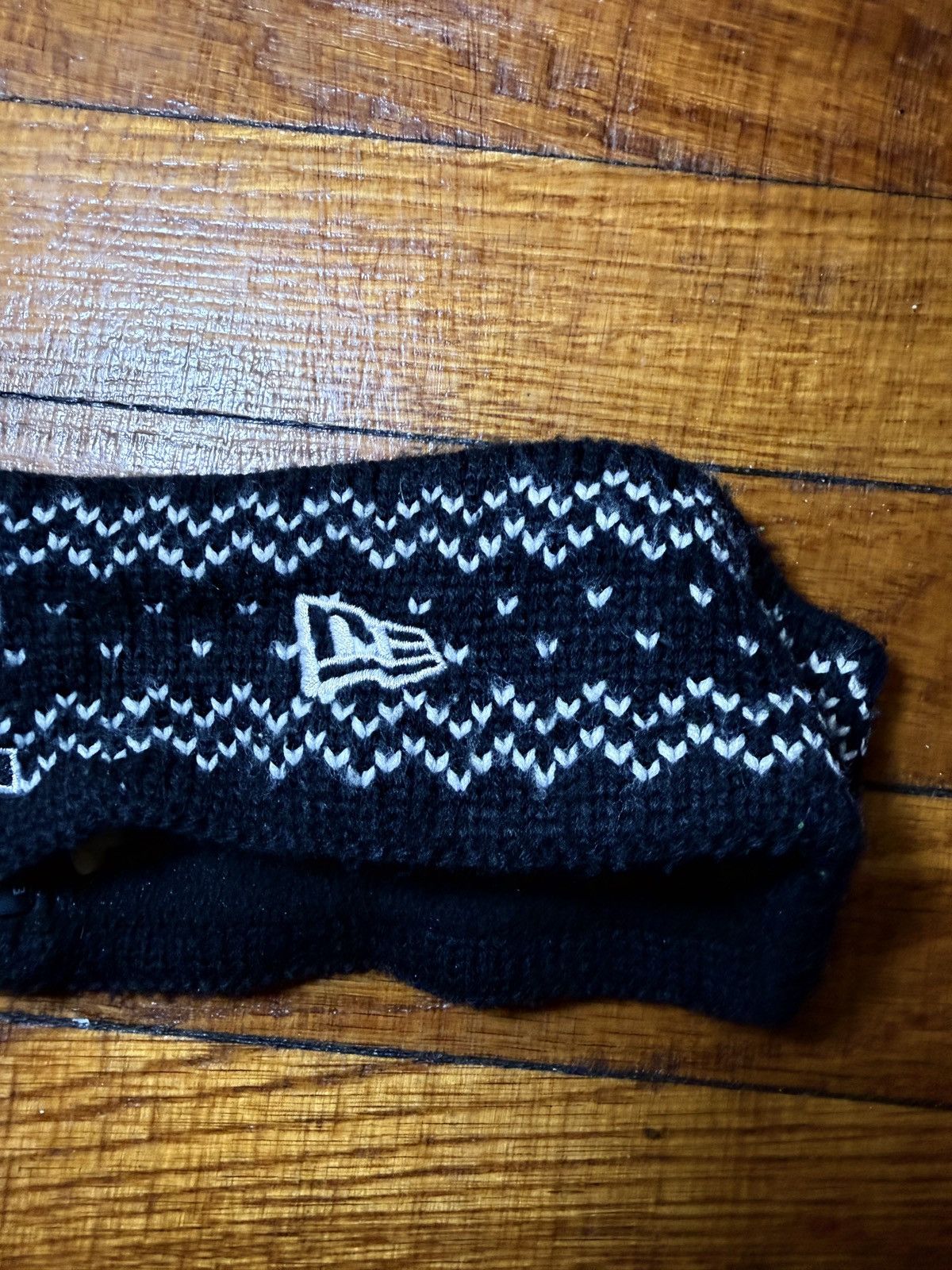 Supreme Supreme x New Era FW18 Big Logo Knit Headband Black Size ONE SIZE - 2 Thumbnail