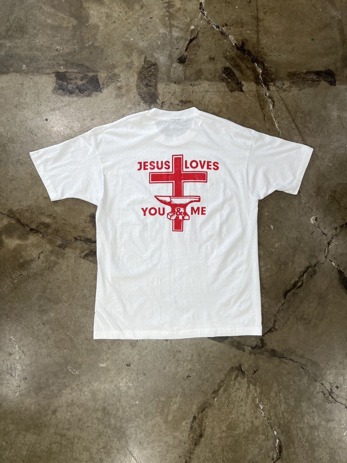 Vintage Vintage 1994 Crusade Jesus Loves You & Me Cross Religious XL Size US XL / EU 56 / 4 - 2 Thumbnail