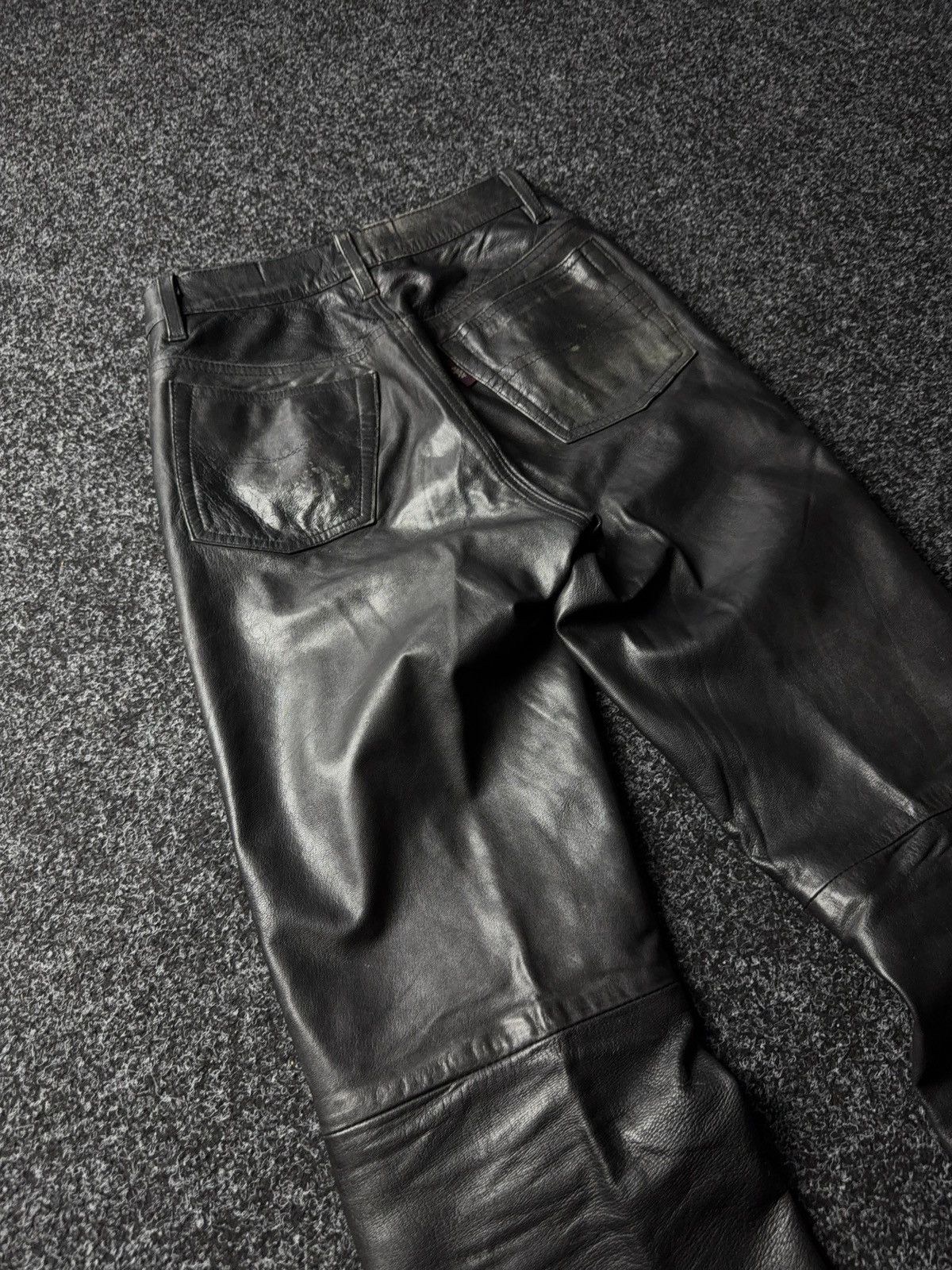 Leather Y2K Vintage Leather Pants Opium Style Alt Biker USA Rare Size US 28 / EU 44 - 20 Thumbnail