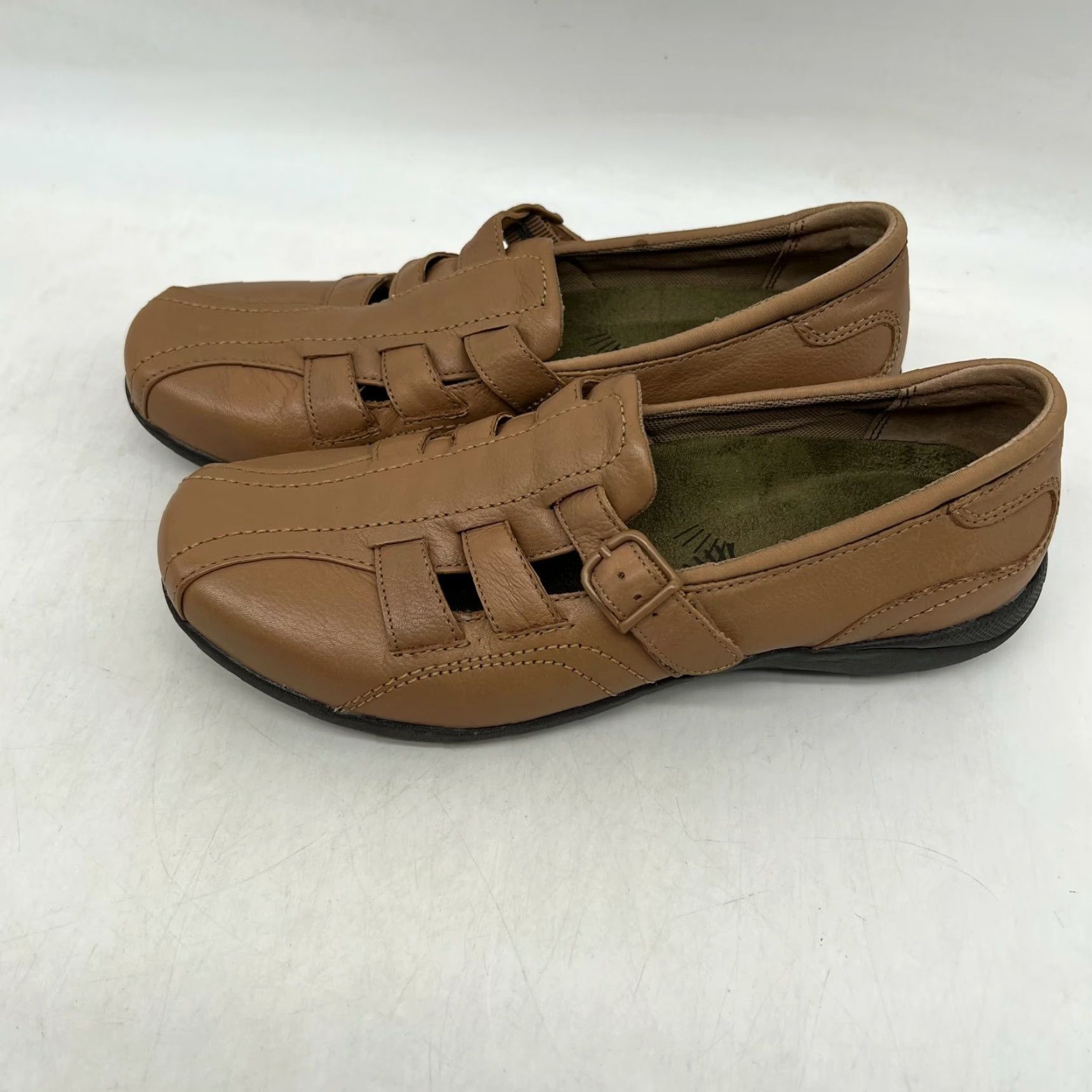 Hush Puppies HUSH PUPPIES Sandal Fisherman Leather Brown Buckle Straps Size 7M Womens Adult Shoes Size US 8 / IT 38 - 3 Thumbnail