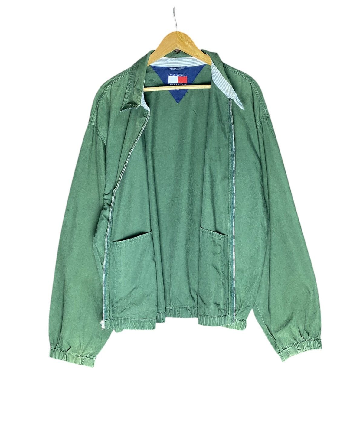 Tommy Hilfiger × Vintage Vintage 90s Tommy Hilfiger Sun Faded Zipper Jacket Size US XL / EU 56 / 4 - 5 Thumbnail