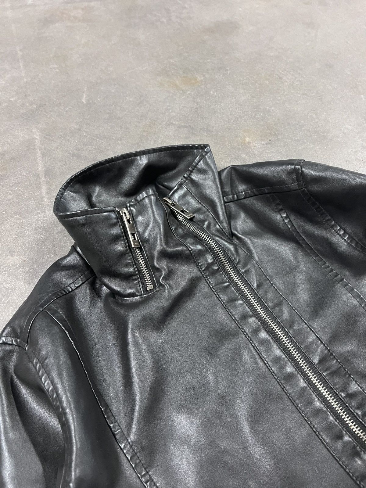 Rick Owens Asymmetrical Double Zip AvantGarde High Neck Japanese Jacket Size S / US 4 / IT 40 - 4 Thumbnail