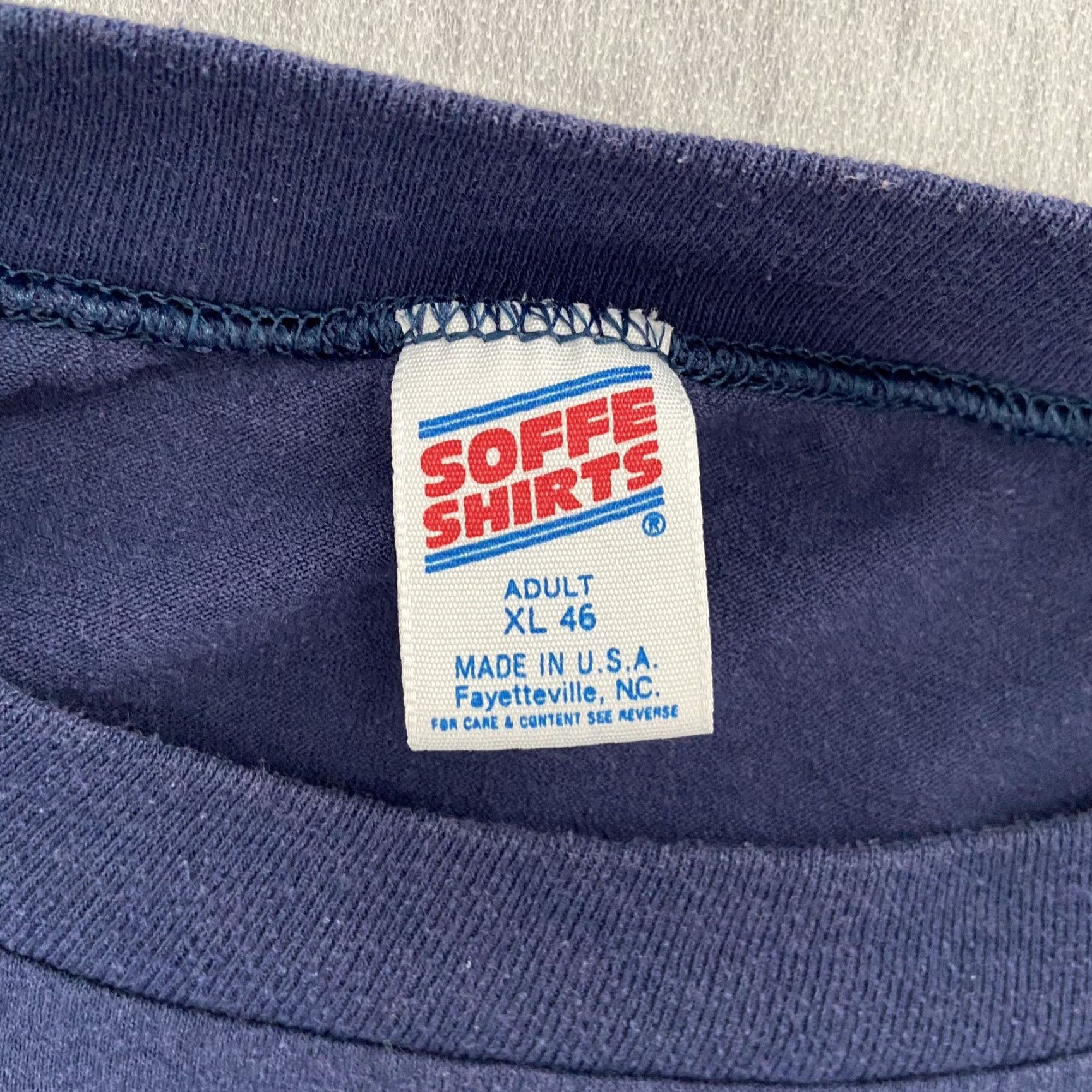 Vintage VINTAGE 90s Soffe Operation Desert Storm Blue T-Shirt Adult XL Single Stitch Slim Fit Mens Size US XL / EU 56 / 4 - 6 Thumbnail