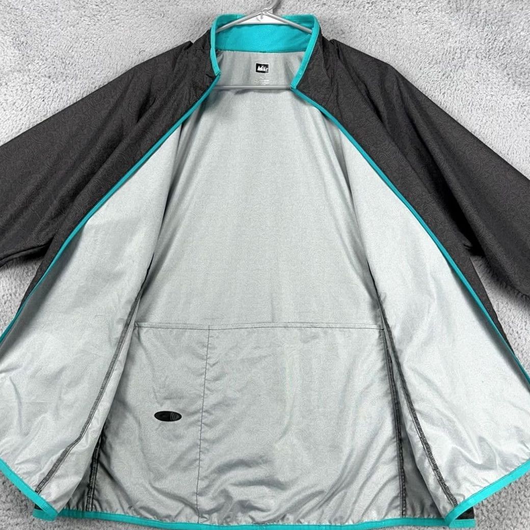 Vintage REI Jacket Women XL Grey Blue Paisley Full Zip Hiking Pockets Ladies Size XL / US 12-14 / IT 48-50 - 5 Thumbnail