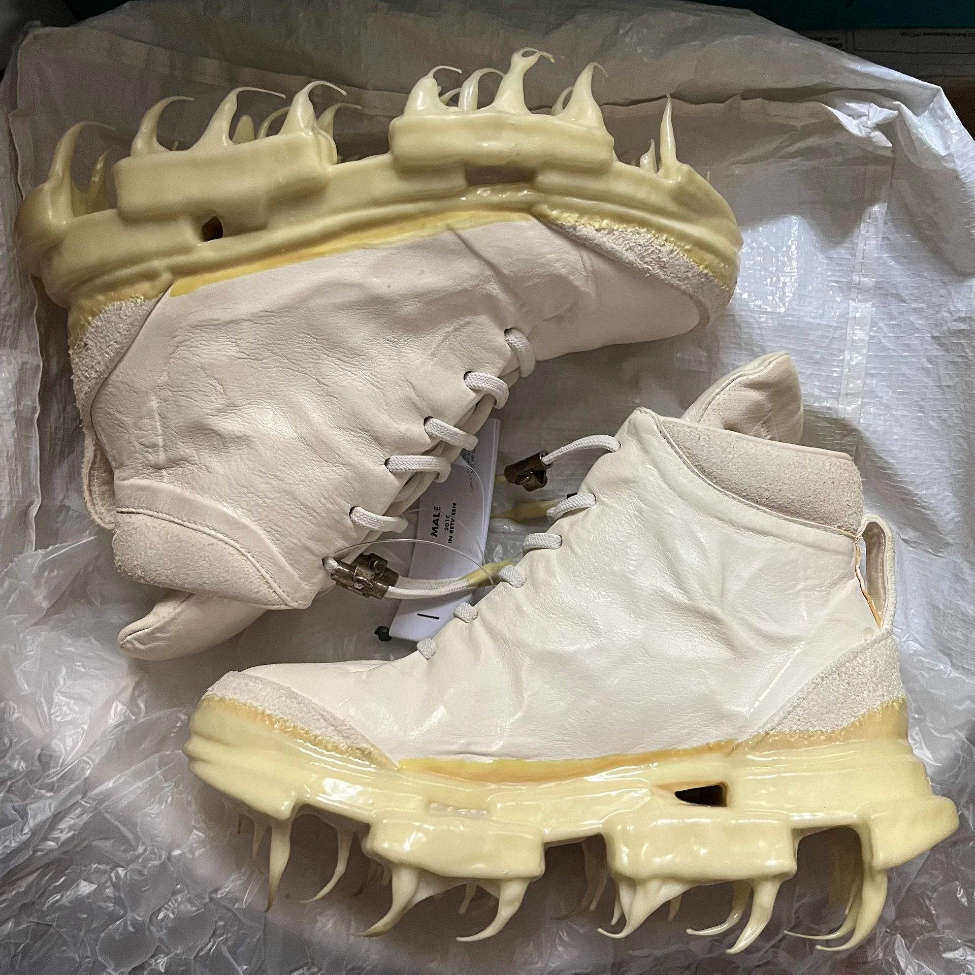 Carol Christian Poell CCP Classic Cream Kangaroo Leather Soled Boots US 6 Size US 6 / EU 39 - 3 Thumbnail