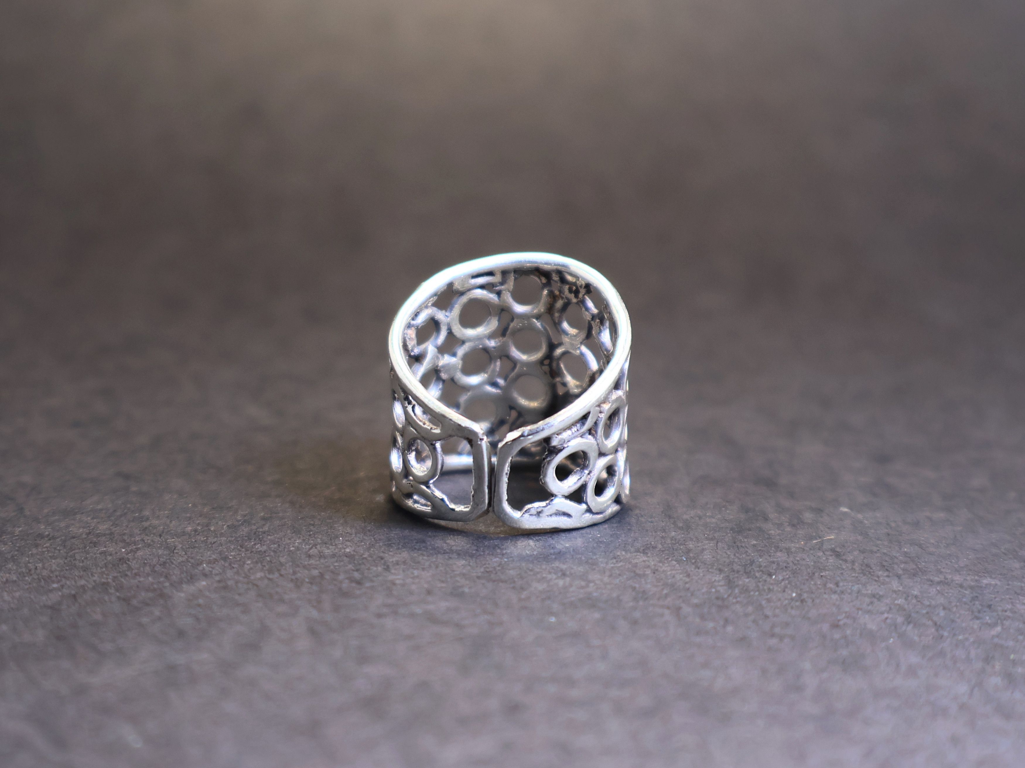 Handmade Wide Band Ring, Eternity Circle Ring, 925 Silver Ring, Size ONE SIZE - 5 Thumbnail