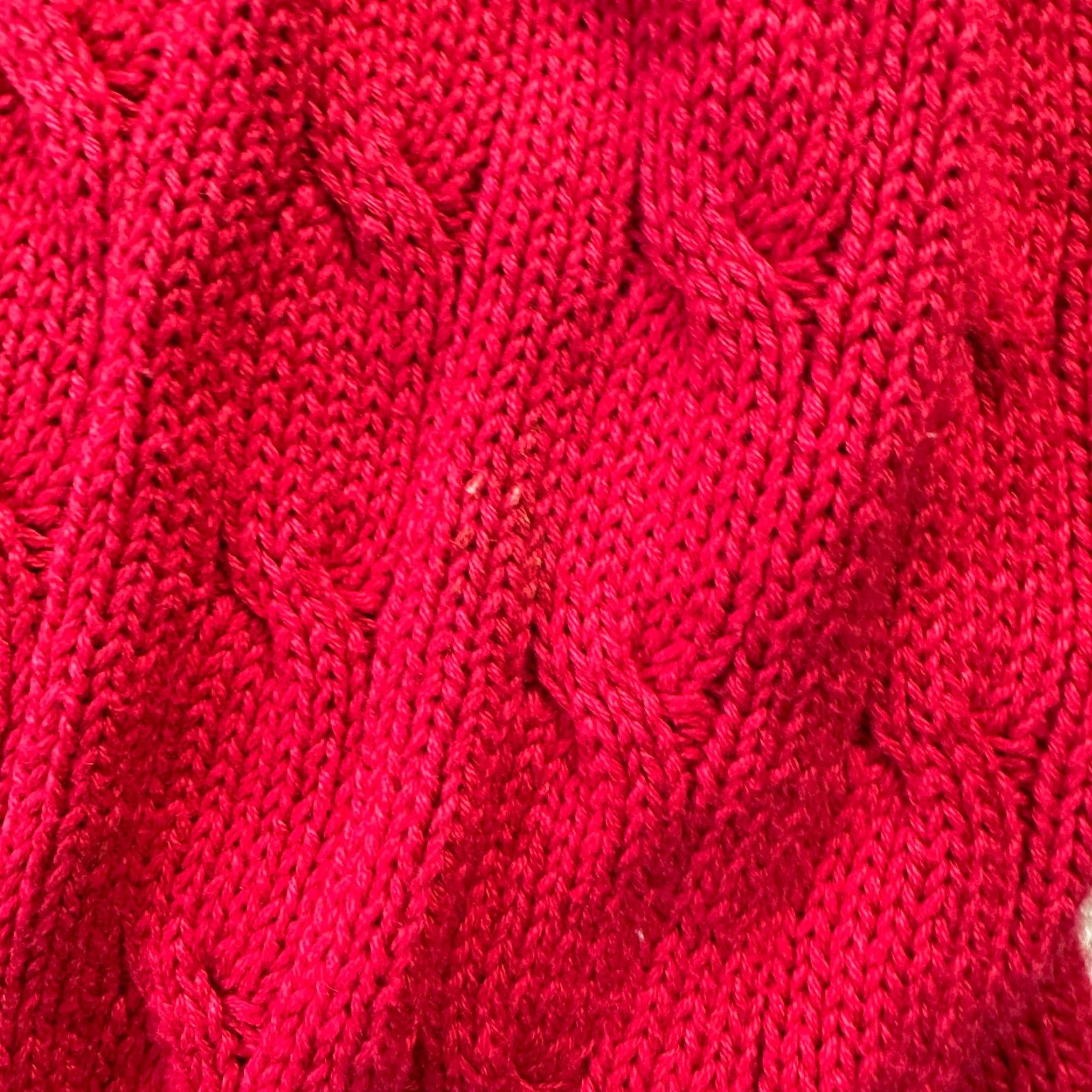 Polo Ralph Lauren Polo Ralph Lauren Sweater Mens XL Red Cable Knit Collared Pullover Size US XL / EU 56 / 4 - 7 Thumbnail