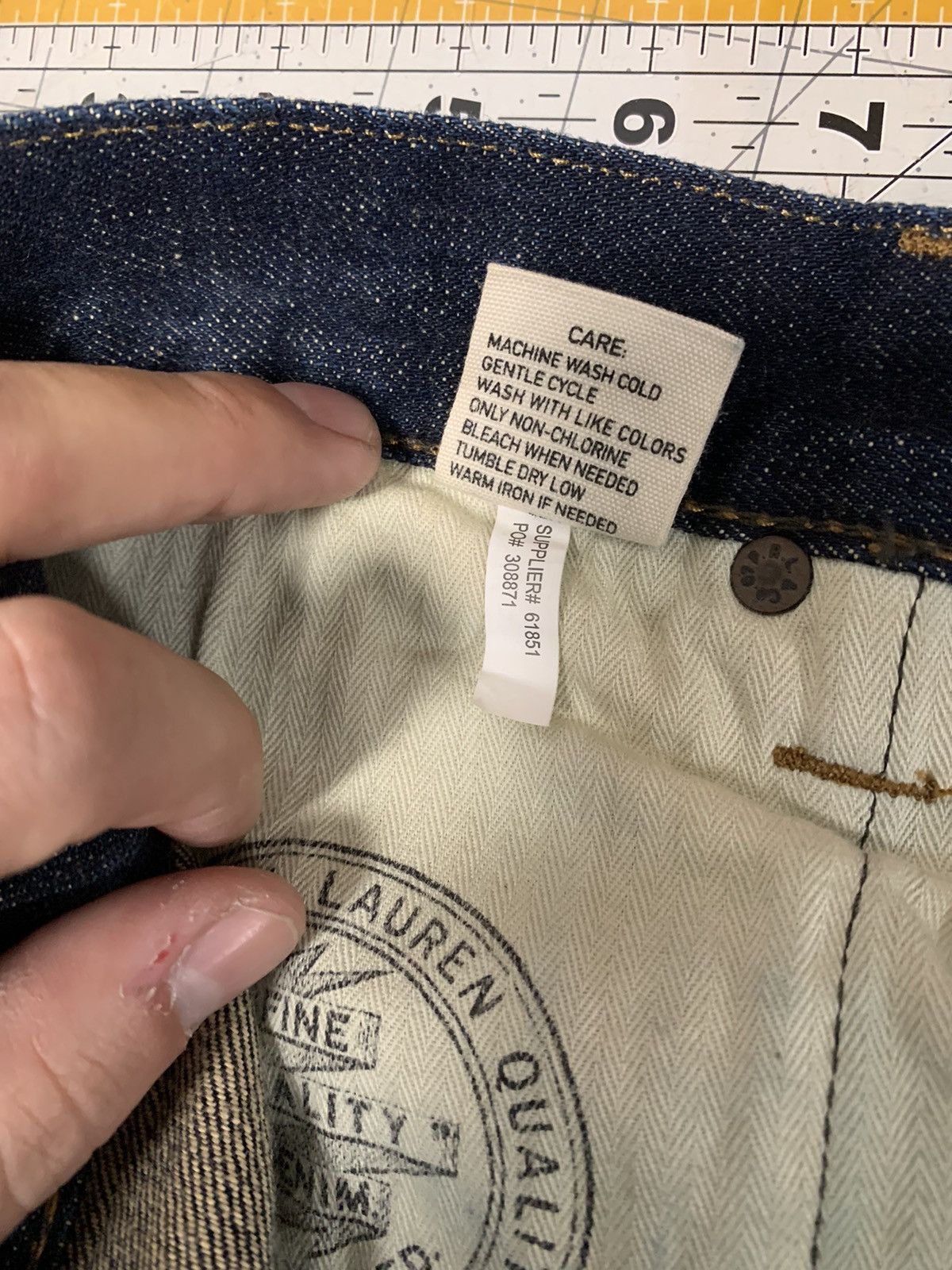 Polo Ralph Lauren Polo Ralph Lauren Selvedge Slim Straight Jeans Size US 33 - 8 Thumbnail