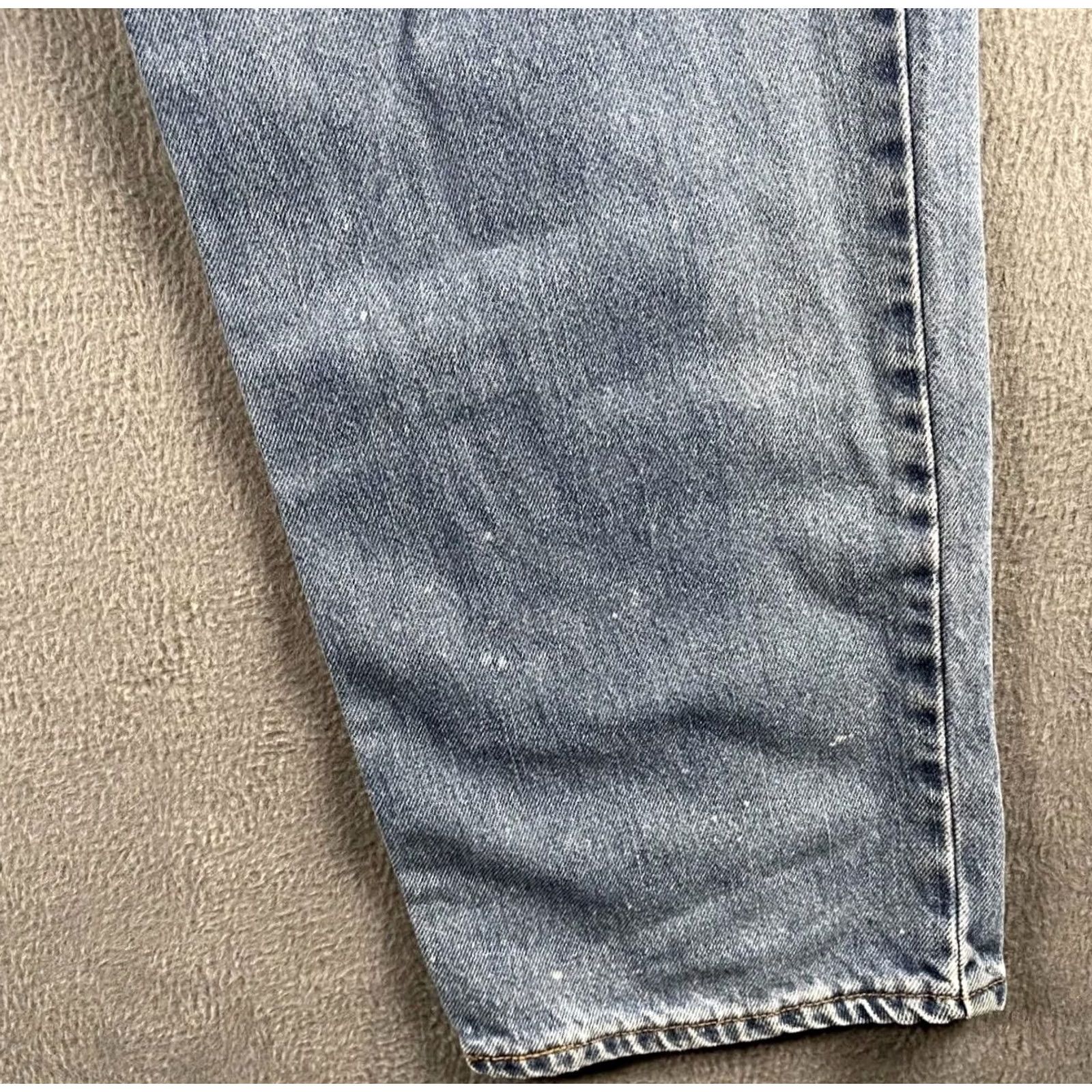 Levi's Levis 550 Jeans Mens 40x32 Blue Relaxed Fit Tapered Leg Denim Distressed Fade Size US 40 / EU 56 - 7 Thumbnail