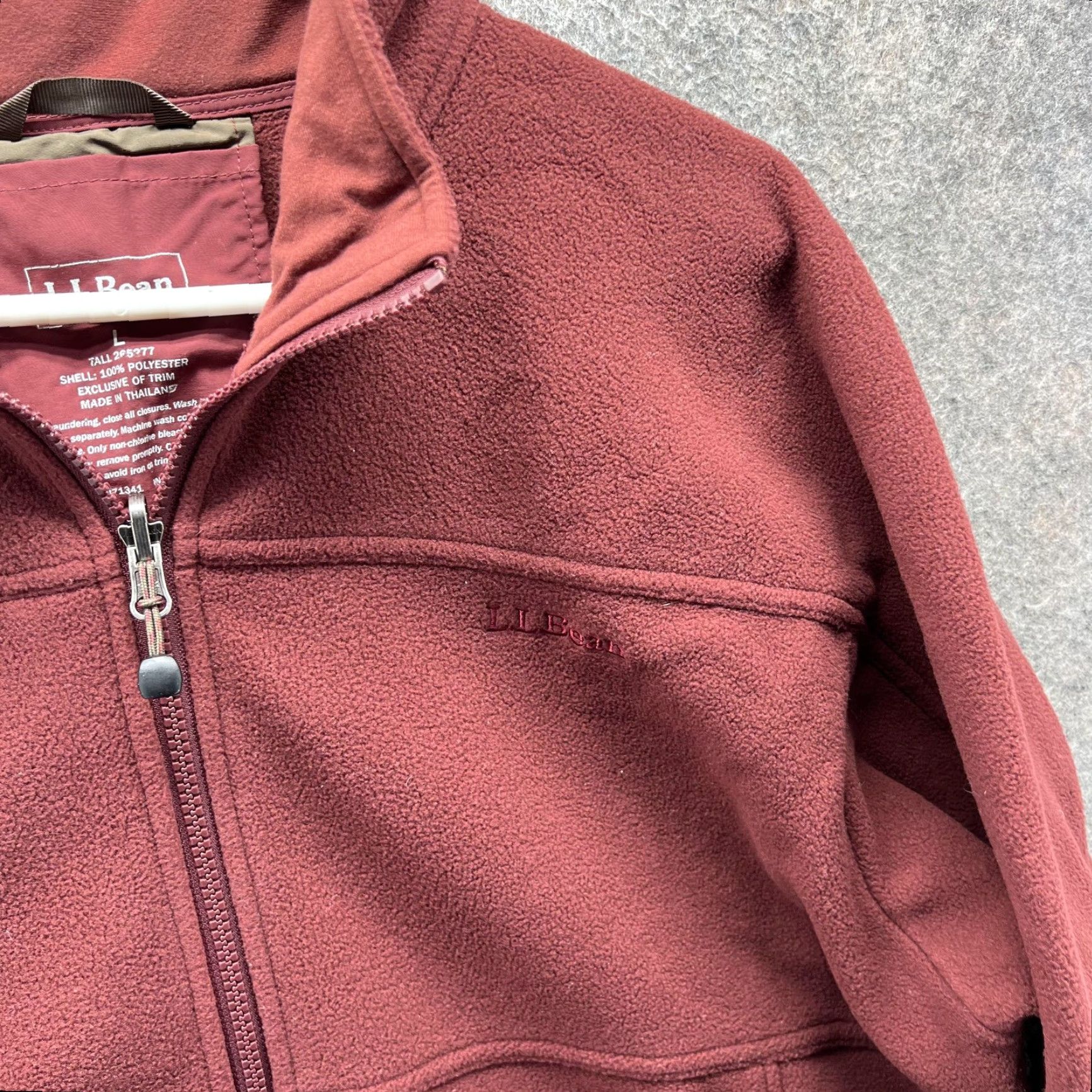 Vintage L.L.Bean Fleece Jacket Mens L Red Full Zip Stand Collar Outdoor Warm Hiking Size US L / EU 52-54 / 3 - 7 Thumbnail