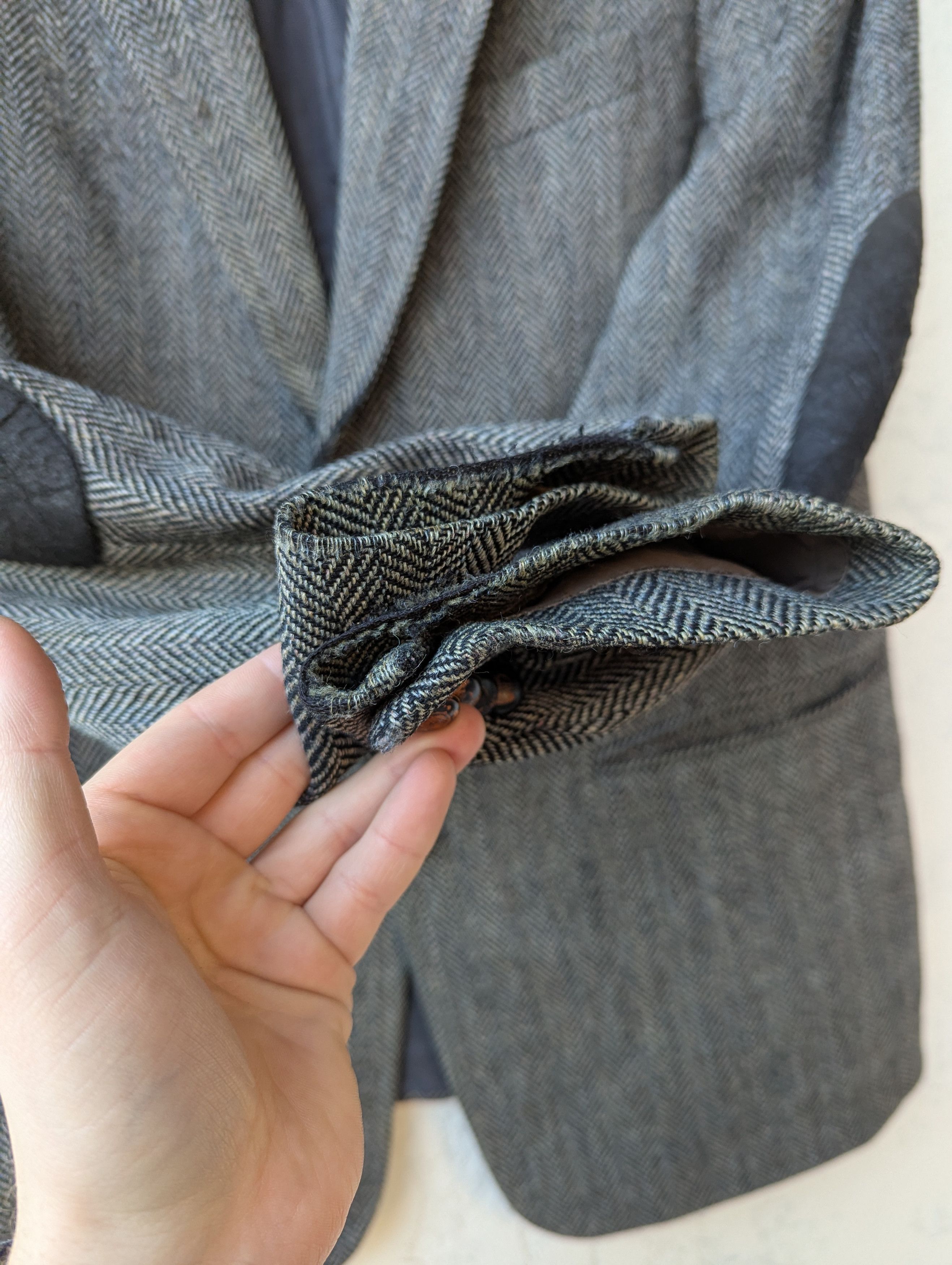 Harris Tweed Harris Tweed x Mario Barutti Vintage Blazer Pure Wool Gray Size 44L - 7 Thumbnail