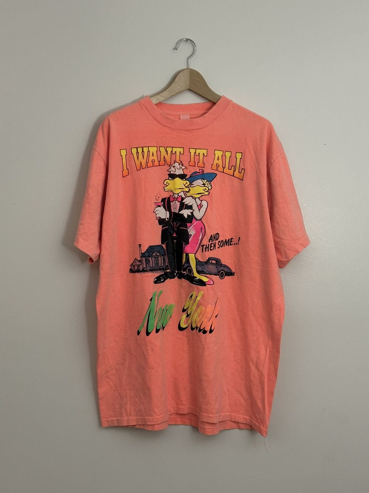 Disney Vintage 90s New York I Want It All Novelty Graphic Tee XXL Size US XXL / EU 58 / 5 - 1 Thumbnail