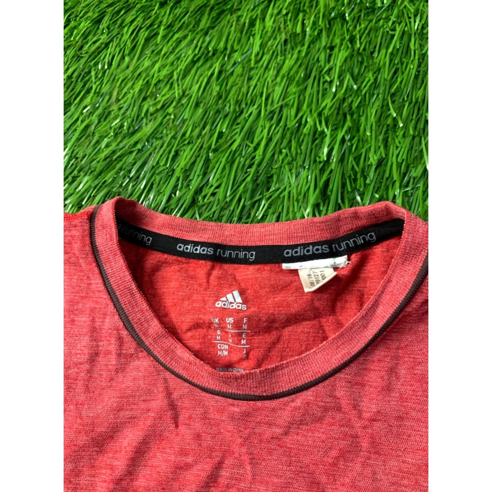 Adidas ADIDAS RUNNING T-SHIRT MEN Shirt Jersey Short Sleeve M Red and Gray 2016 Running Performance Size US M / EU 48-50 / 2 - 4 Thumbnail