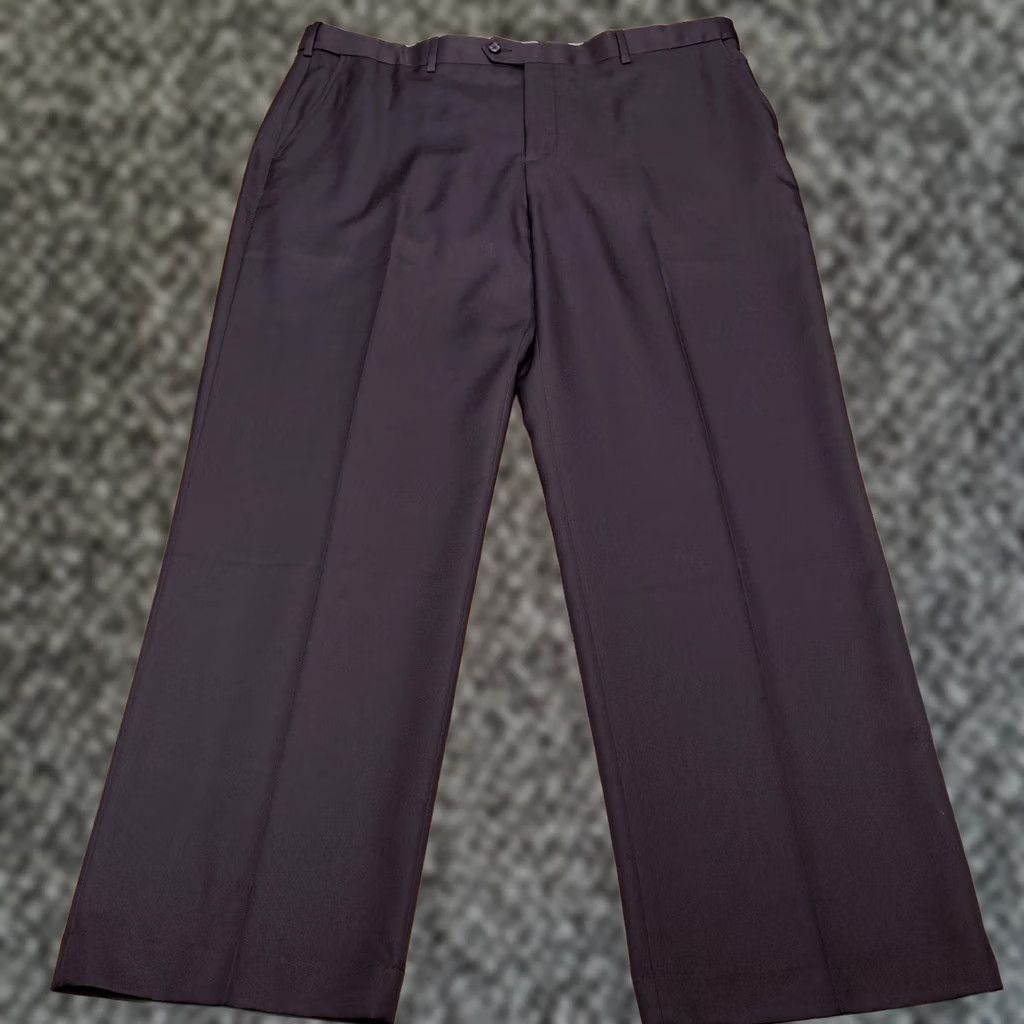 Croft & Barrow Croft & Barrow Dress Pants 42x32 Black No Iron Expandable Waist New Men Pants Flat Front Classic Straight Bottoms Dress Trousers Solid Size US 42 / EU 58 - 1 Thumbnail