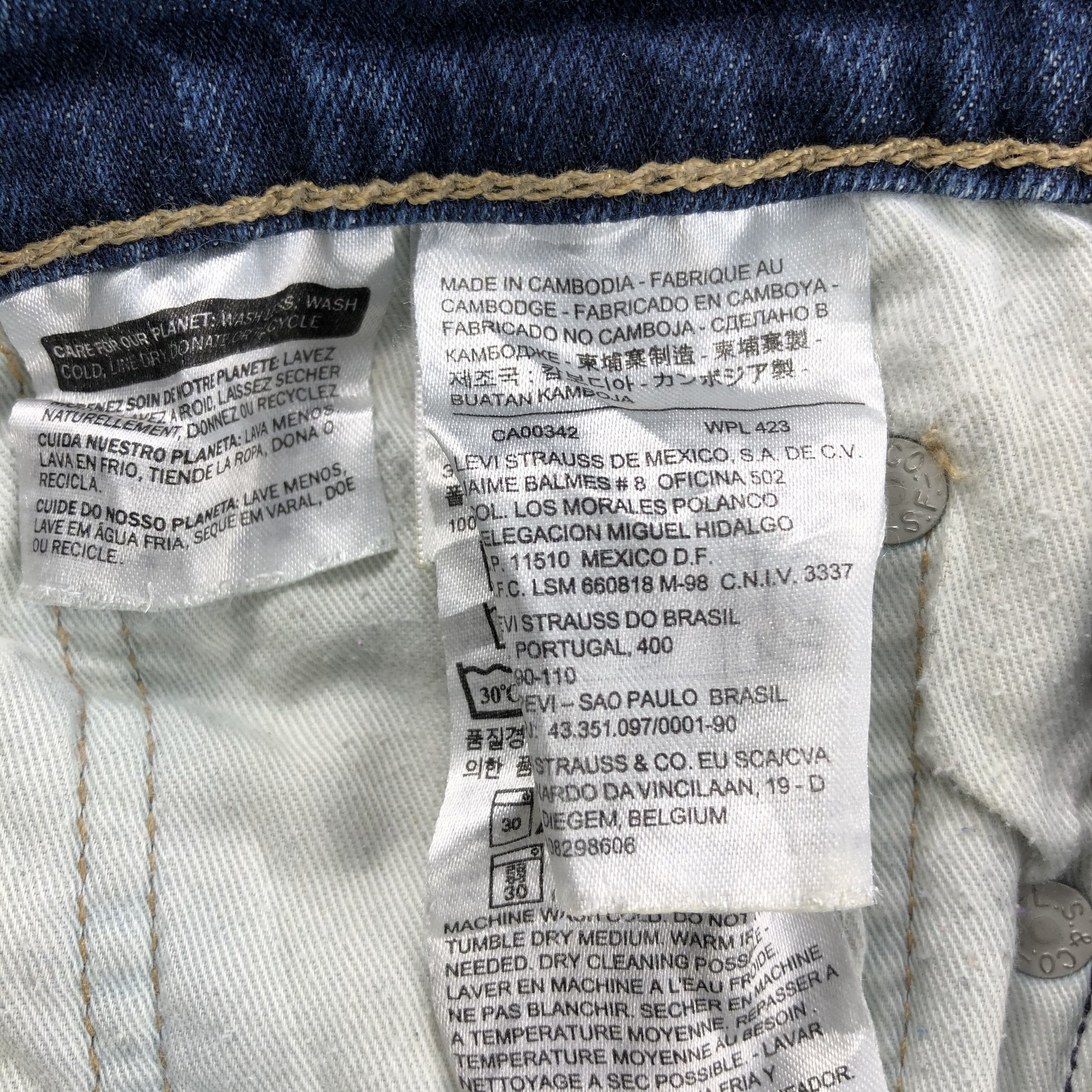 Levi's × Vintage Vintage Levis 510 Slim Fit Jeans-JM1331 Size US 32 / EU 48 - 10 Thumbnail