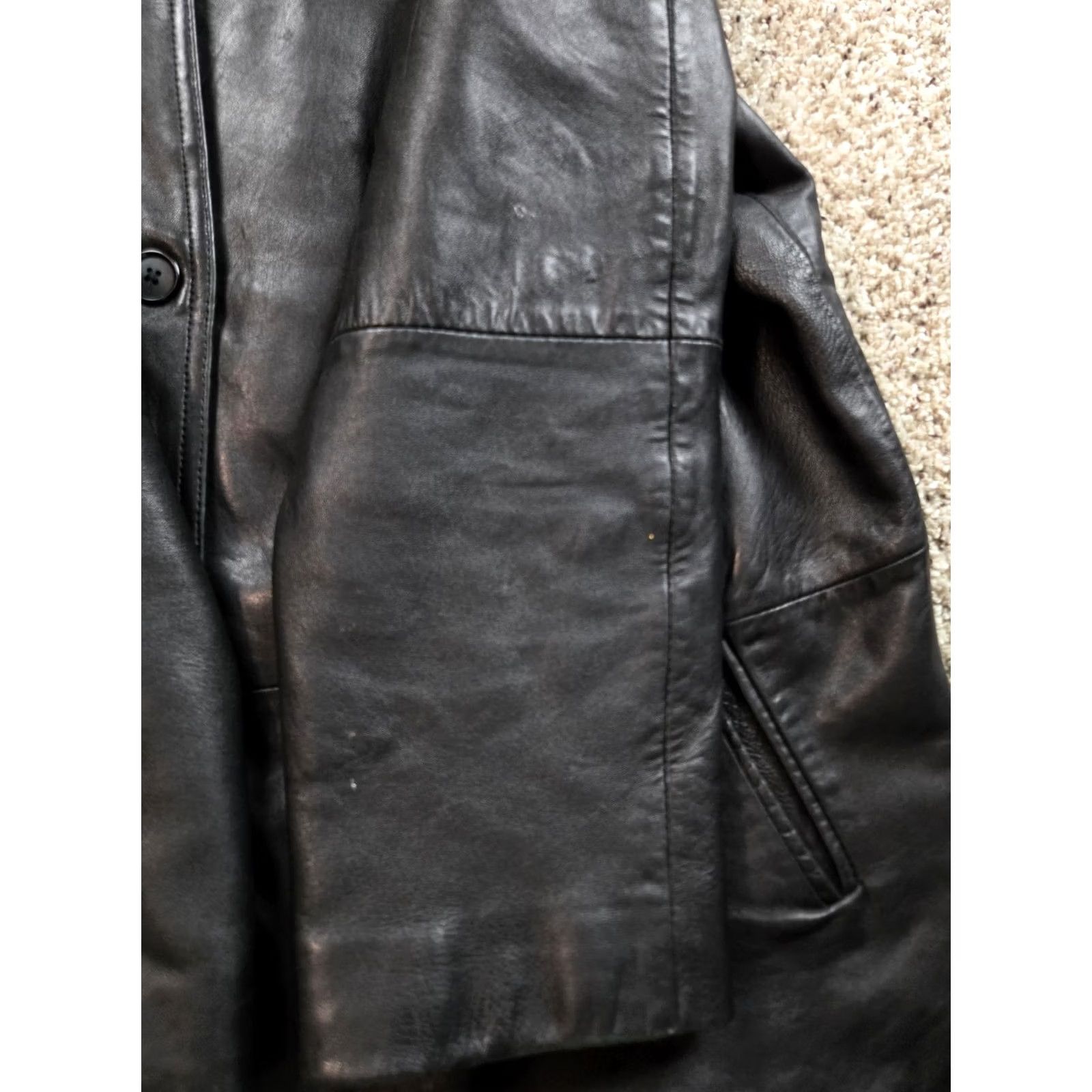 Vintage VINTAGE INC International Concepts Leather Jacket XL Women Black Long Sleeve Y2K Jacket Size L / US 10 / IT 46 - 3 Thumbnail