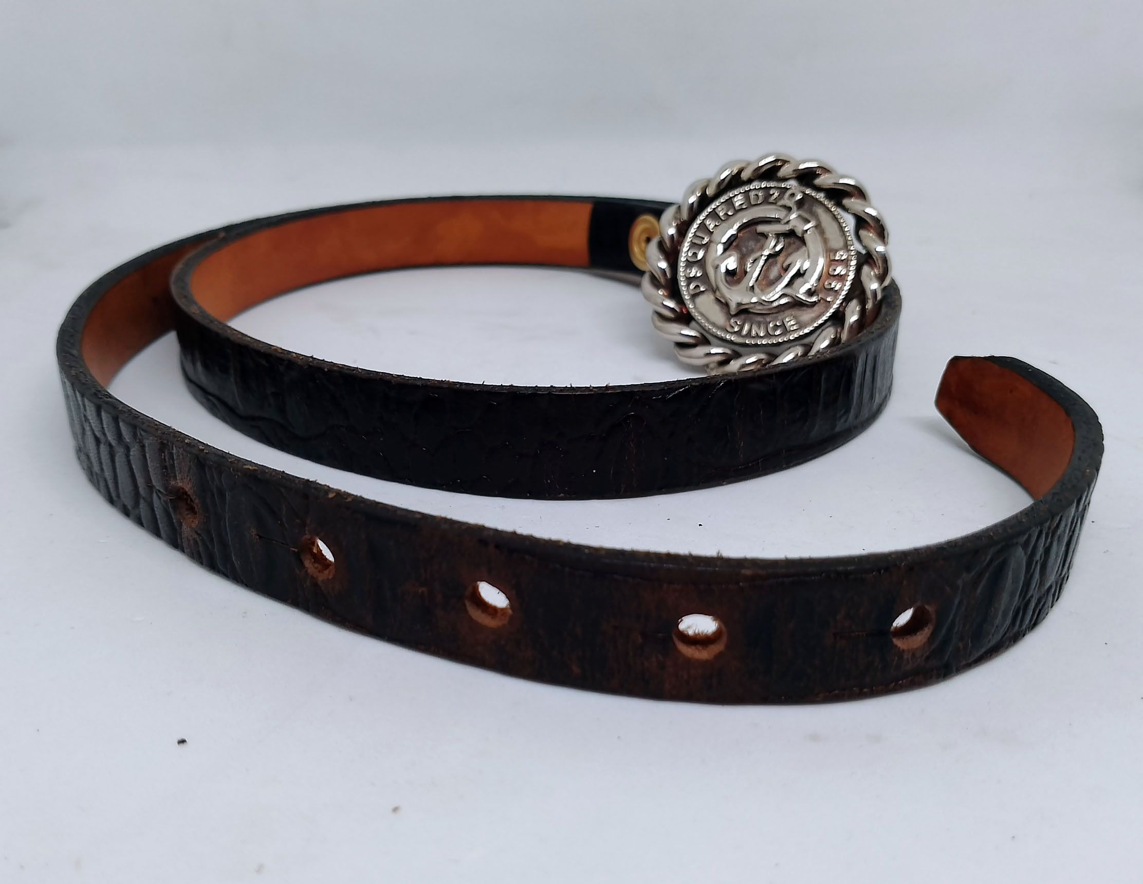 Dsquared2 DSQUARED² Women’s Brown Leather Belt, Anchor Buckle, Size M Size ONE SIZE - 10 Thumbnail