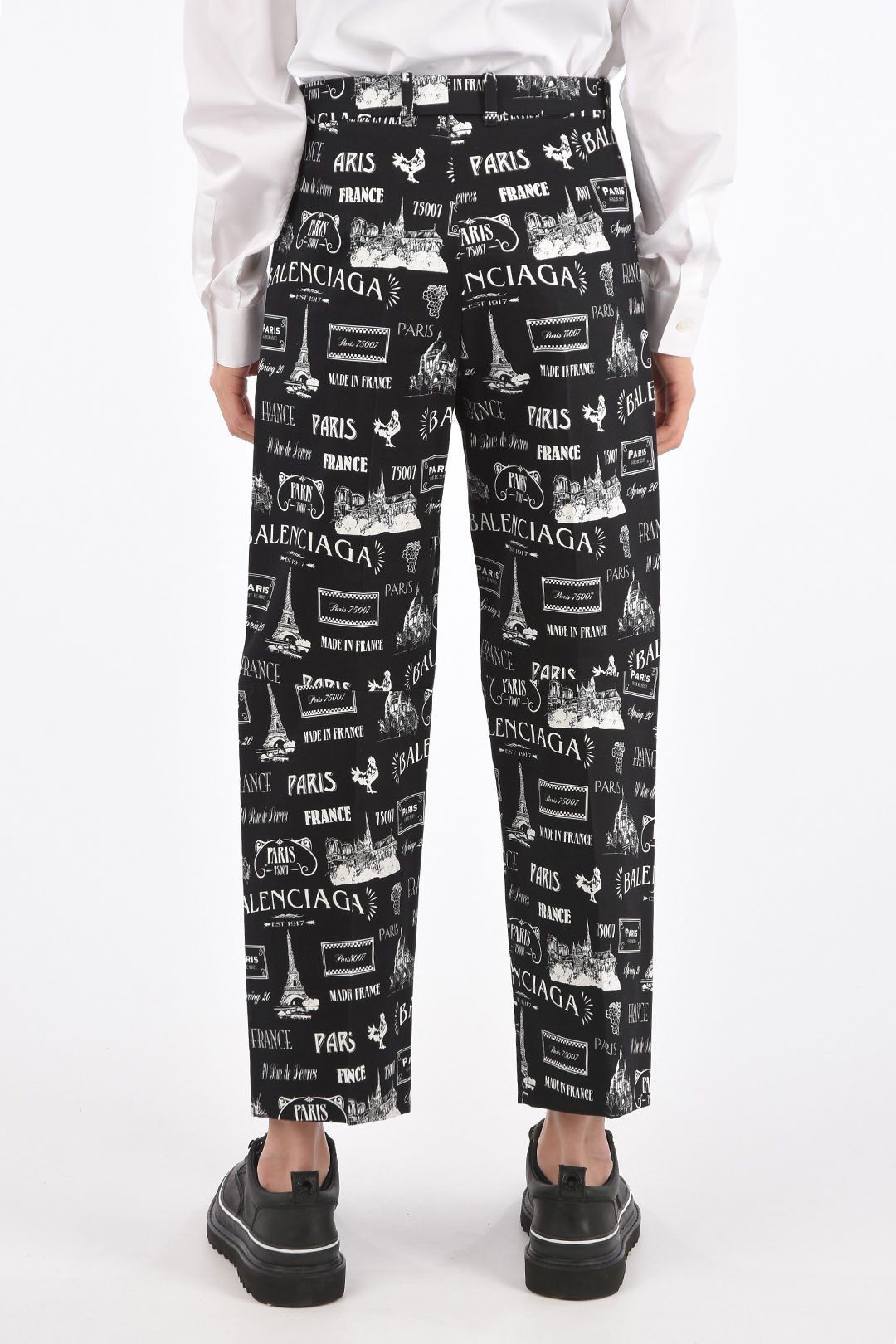 Balenciaga o1tko11025 Paris-Resto Pants in Black Size US 30 / EU 46 - 2 Thumbnail