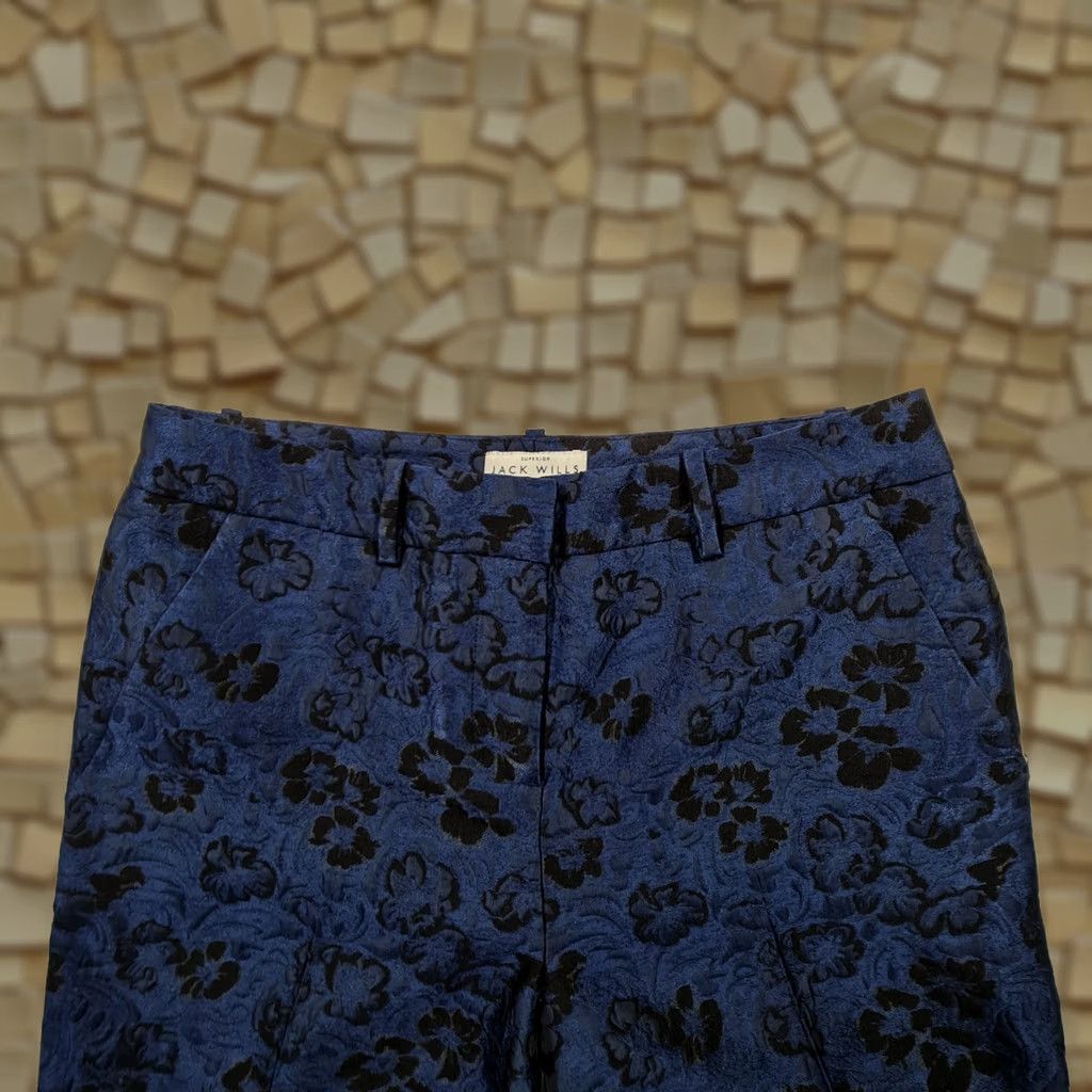 Jack Wills Jack Wills Dress Pants Floral Blue 8 UK Trousers Woman High Rise Regular Pockets Size 30" / US 8 / IT 44 - 1 Thumbnail