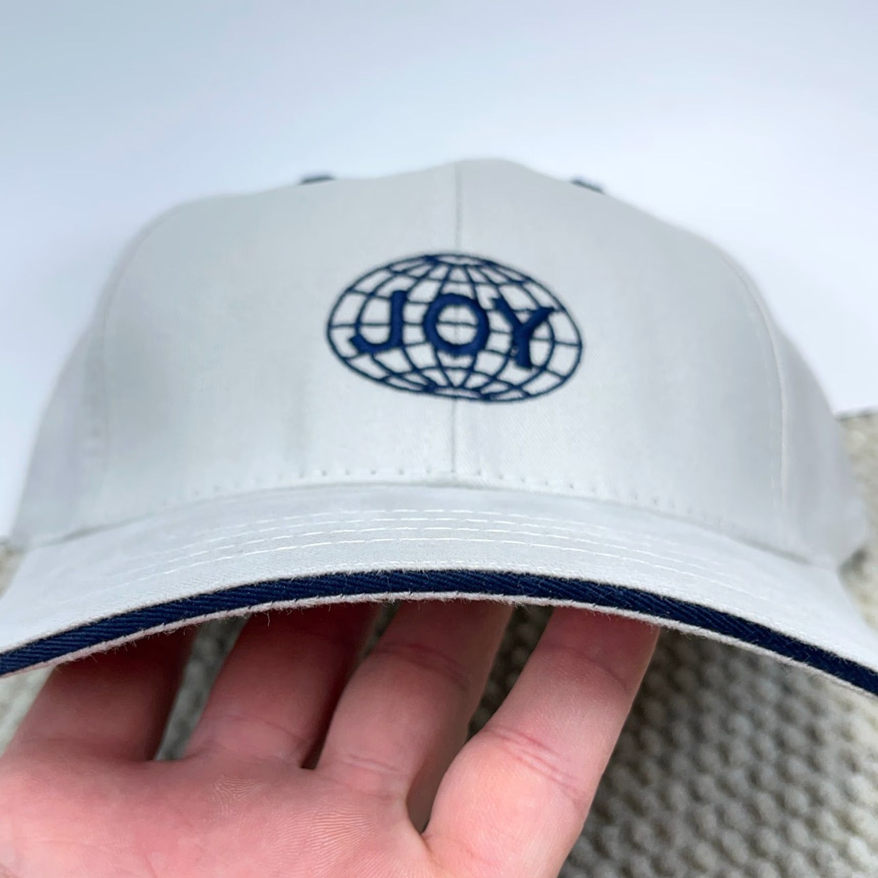 Vintage VINTAGE Joy Hat Cap Basebal l Adjustable Twill Gray Blue 80s Advertising USA Men Adjustable Baseball Cap Mens Size ONE SIZE - 3 Thumbnail