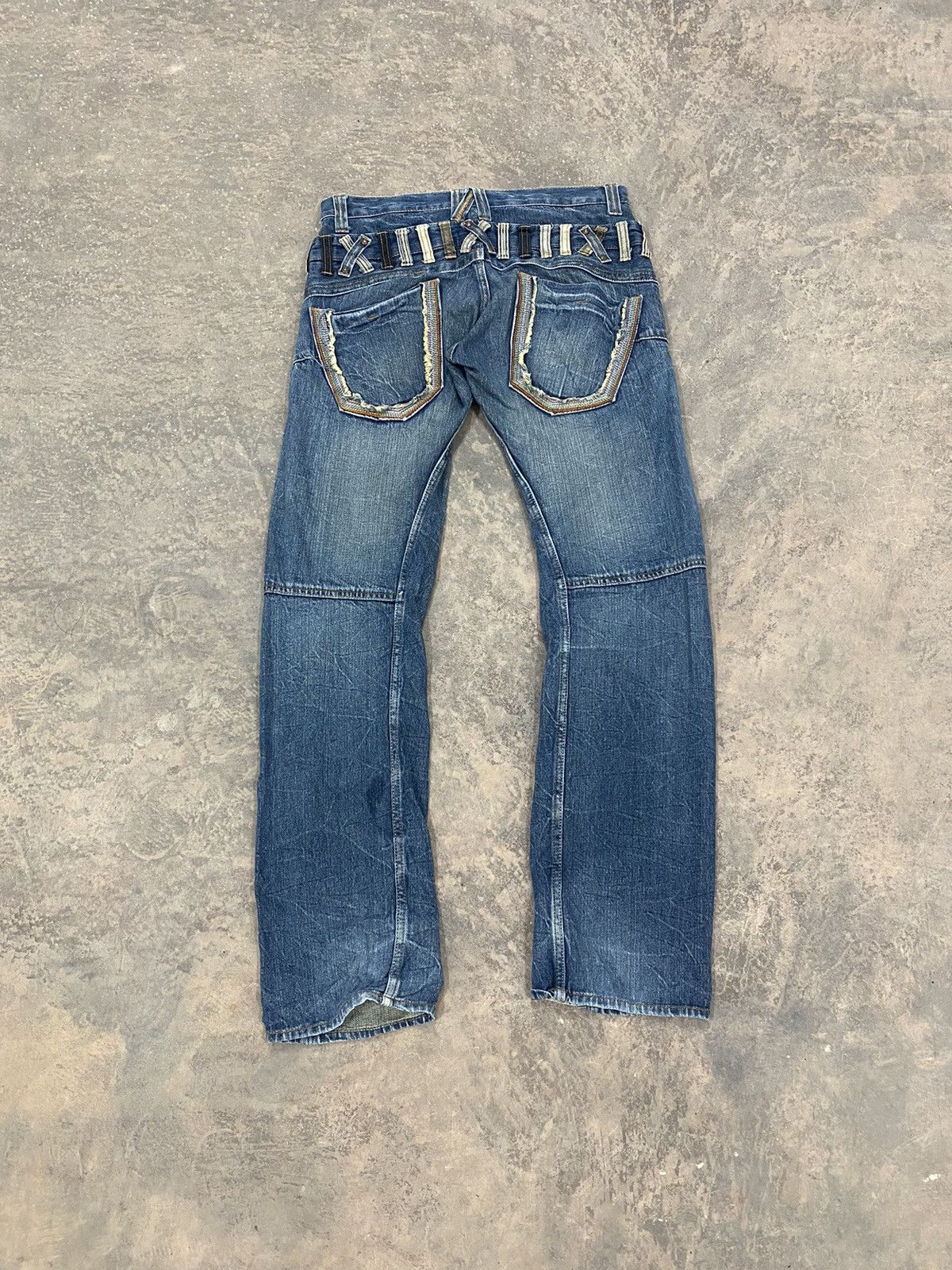 Japanese Brand 2000s DOUBLE WAIST JAPAN DENIM JEANS PUNK GRUNGE HYSTERIC Size US 33 - 1 Thumbnail