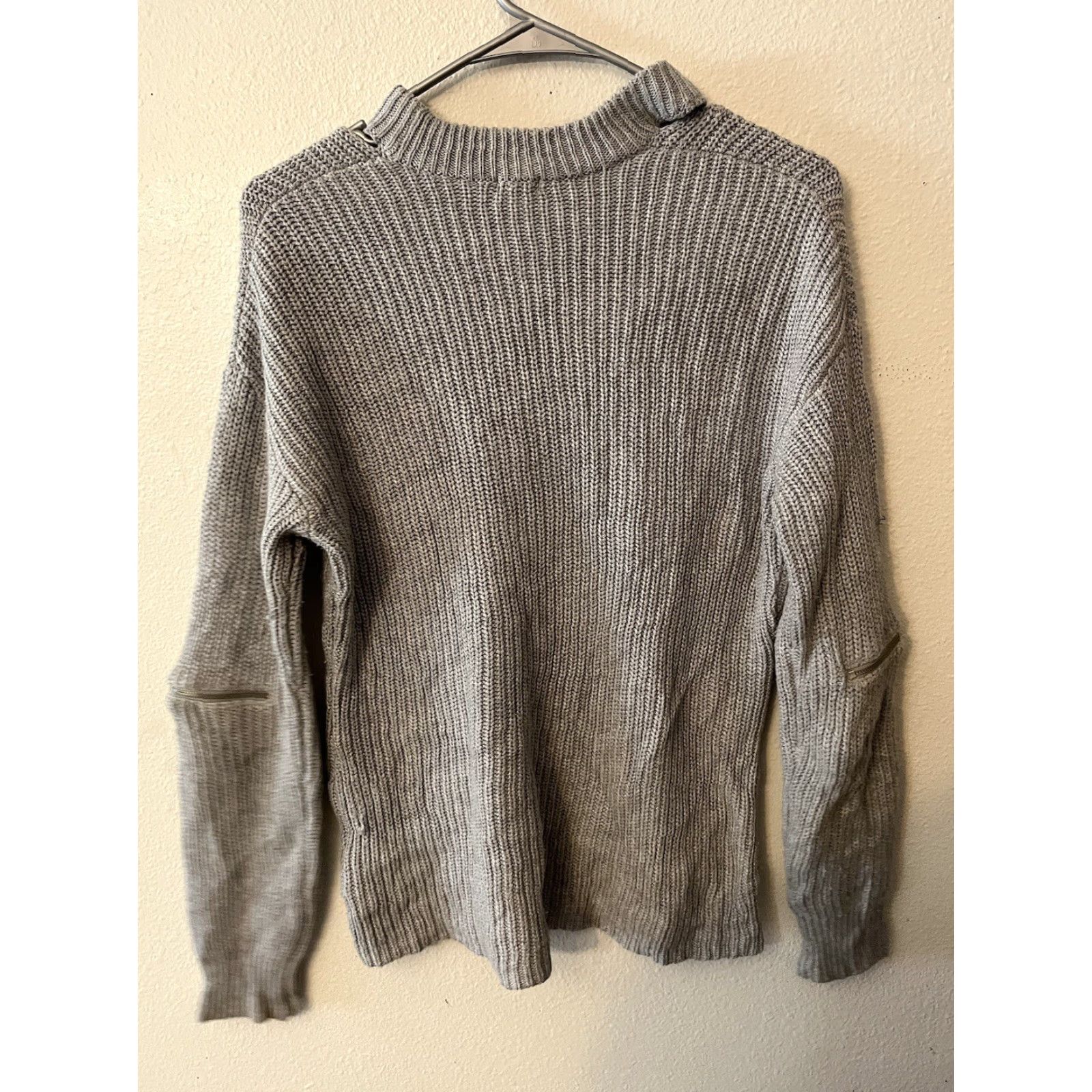 Guess VINTAGE GUESS Blue Open V-Neck Sweater Shirt Womens M Blue Open Zips Sleeve Pullover Size M Size M / US 6-8 / IT 42-44 - 3 Thumbnail