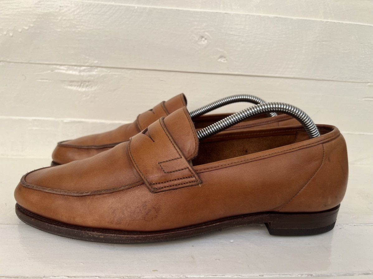 Crockett & Jones Crockett & Jones SELSEY Brown Leather Penny Loafers Shoes Size US 9 / EU 42 - 4 Thumbnail