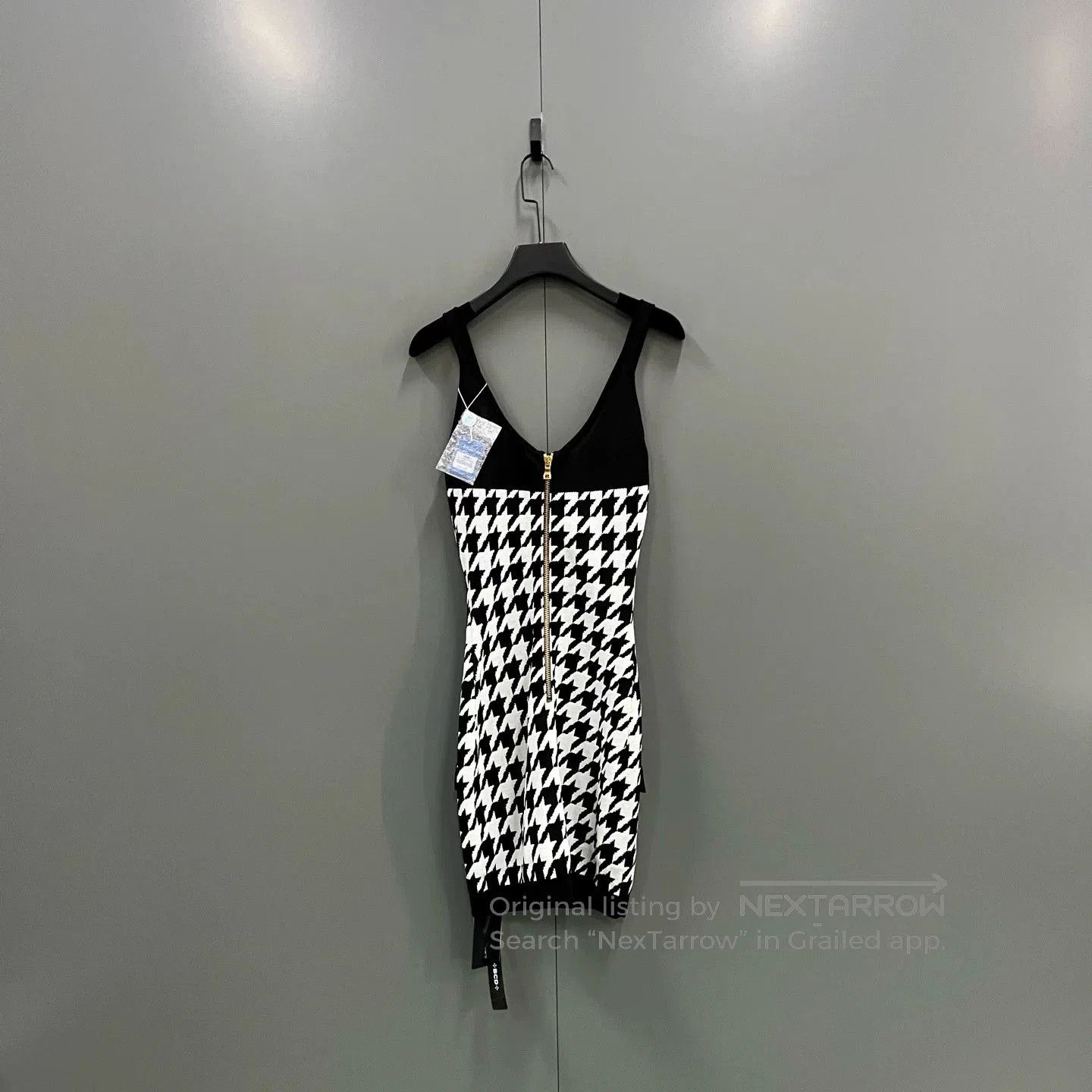 Balmain Balmain Black White Houndstooth Slip Dress. Size XS / US 0-2 / IT 36-38 - 3 Thumbnail
