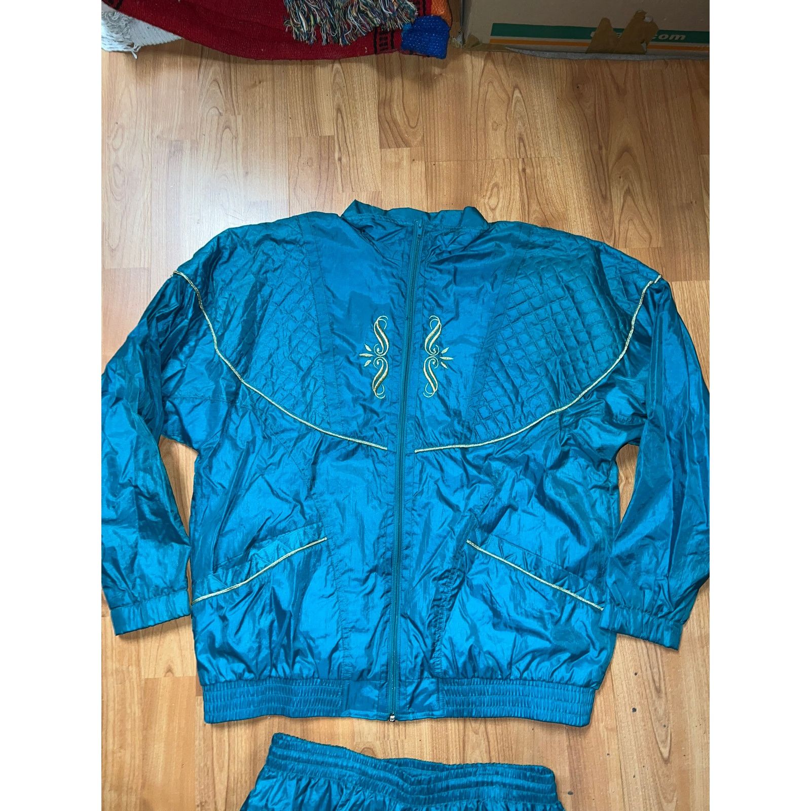Vintage Vintage Womens Track Suit Nylon Tracksuit Set 90s VTG Large Size L / US 10 / IT 46 - 3 Thumbnail