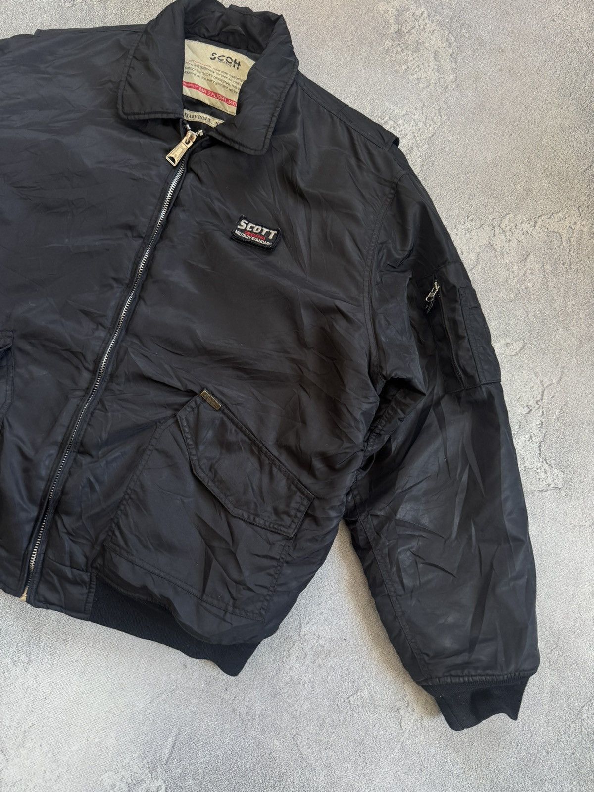 Schott Scott XL/size MA-2 M2 Military Flight pilot bomber jacket Size US XL / EU 56 / 4 - 12 Thumbnail