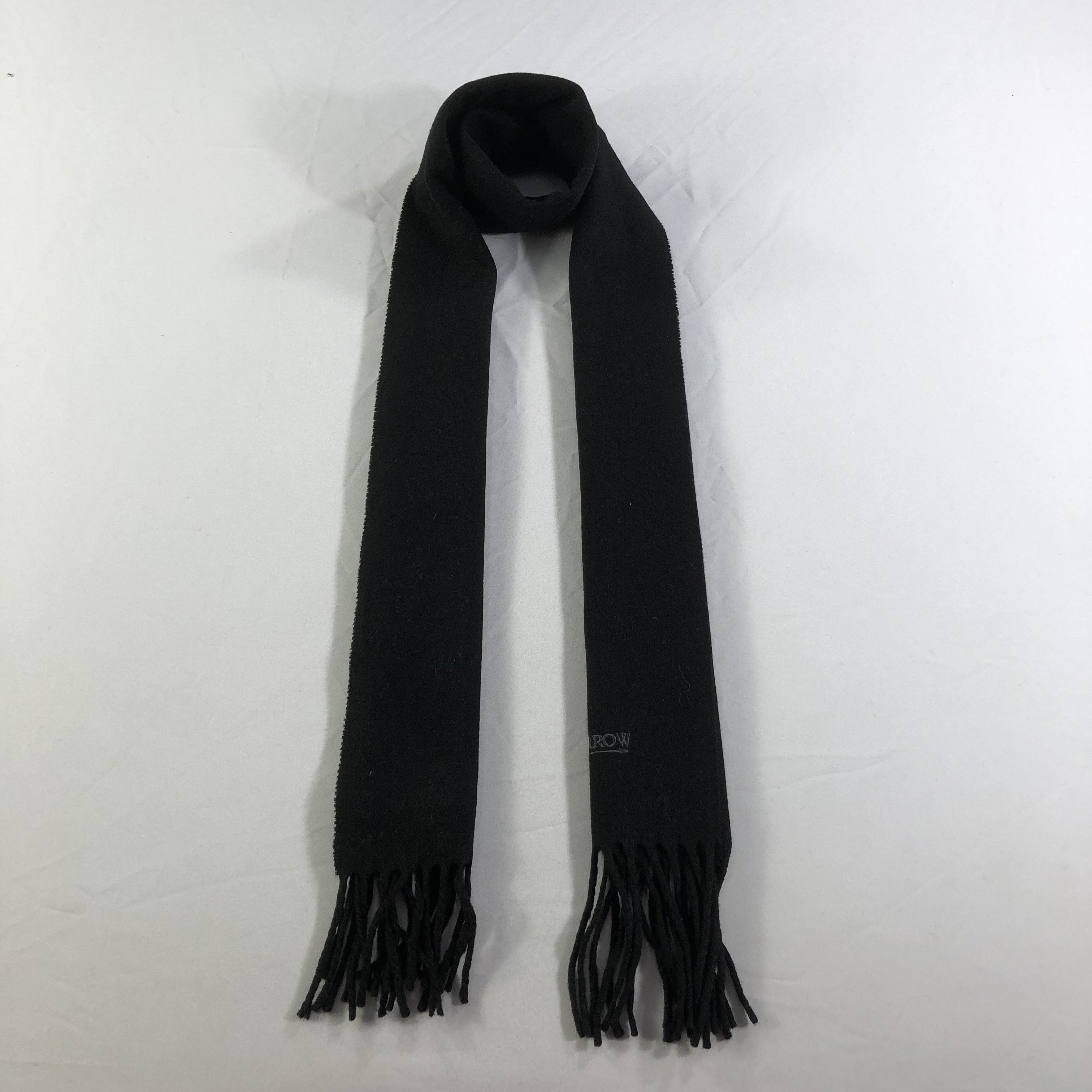 Arrow Arrow Plain Black Wool Scarf Muffler V1401 Size ONE SIZE - 1 Thumbnail