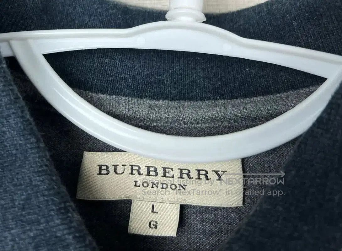 Burberry Burberry Men's Dark Gray Cotton Polo Shirt. Size US L / EU 52-54 / 3 - 4 Thumbnail