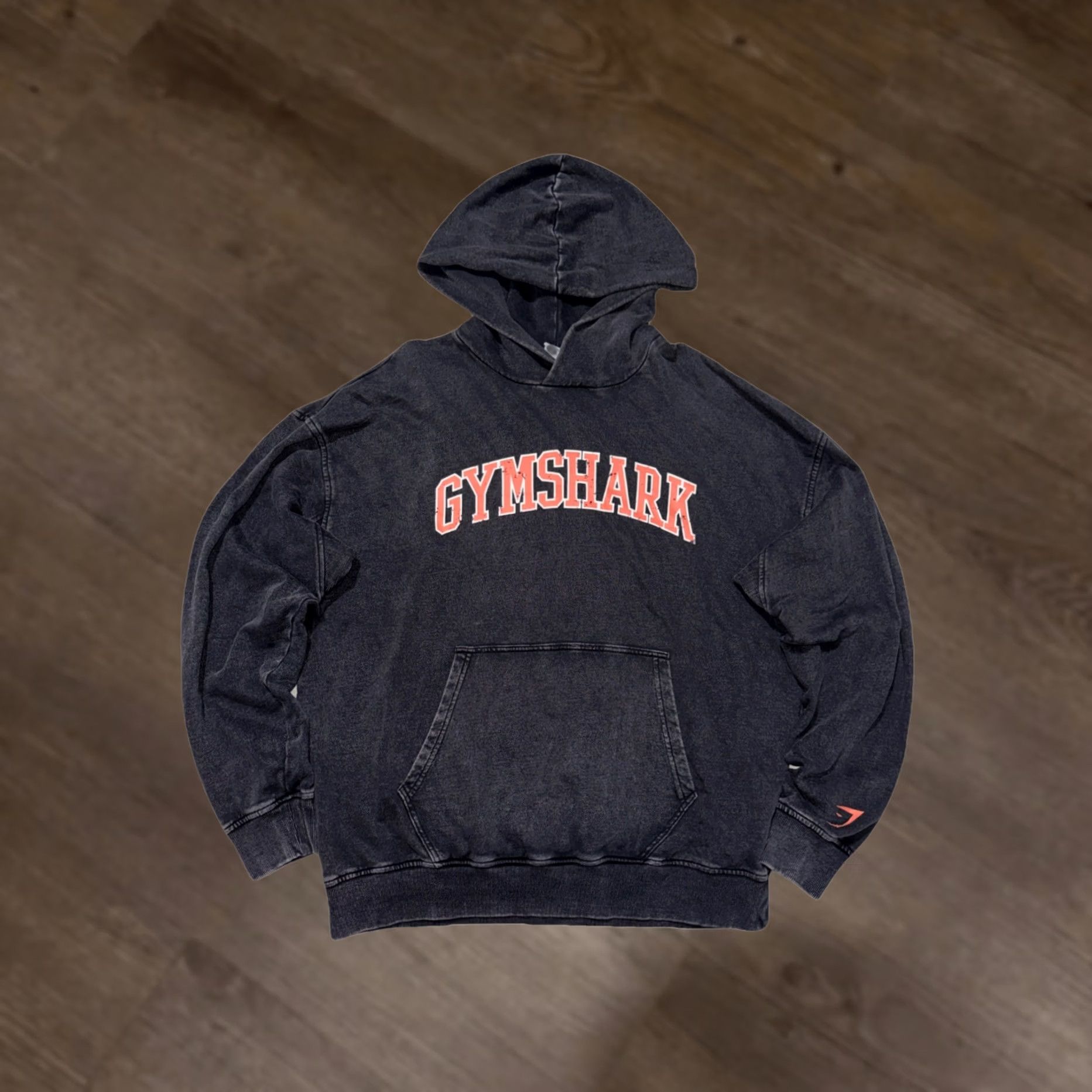 Gymshark Collegiate Washed Hoodie Mens Size M Gray, Men's